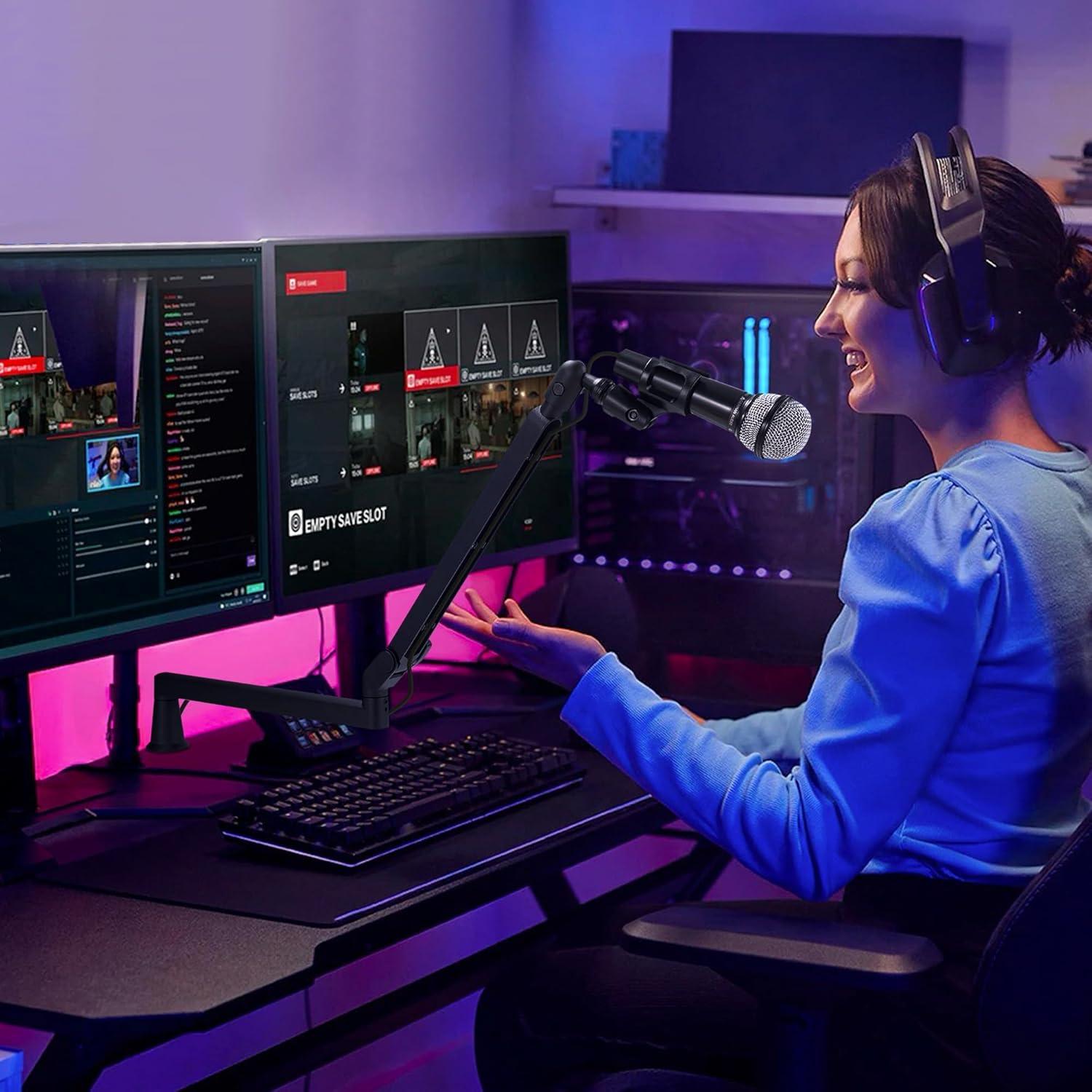 Brazo de Micrófono Prizmora PR17 Ajustable 15cm Metal Negro