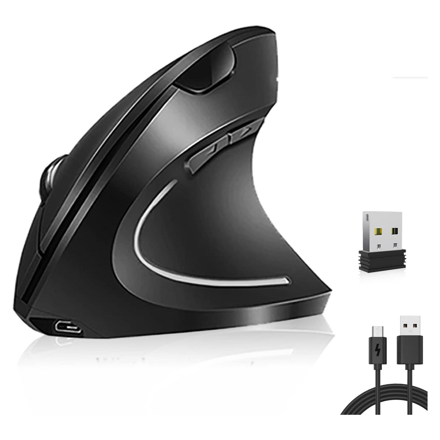 Ratón Inalámbrico Ergonómico Vassink Vertical Recargable 6 Botones