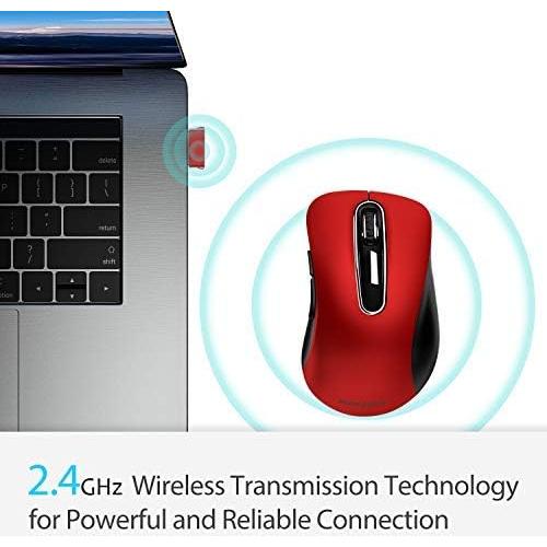 Ratón Inalámbrico Memzuoix WM-697 1200 DPI Rojo