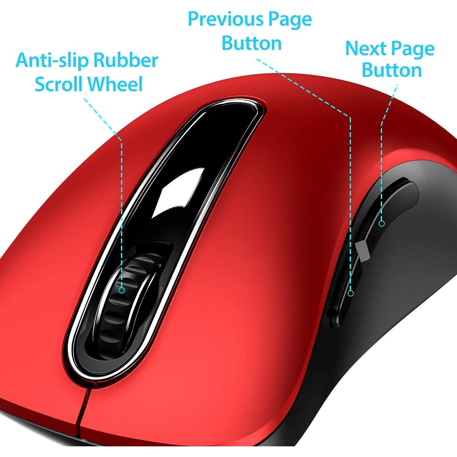 Ratón Inalámbrico Memzuoix WM-697 1200 DPI Rojo