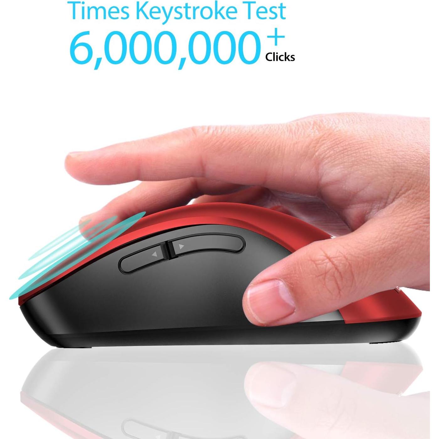 Ratón Inalámbrico Memzuoix WM-697 1200 DPI Rojo