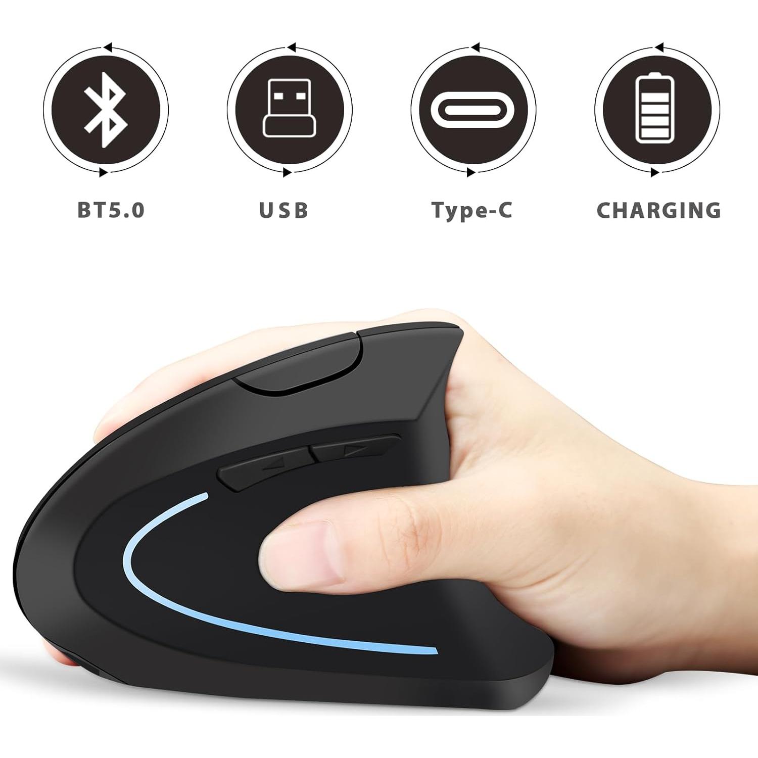 Ratón Ergonómico Inalámbrico LWGDP Neises-M101 1600 DPI