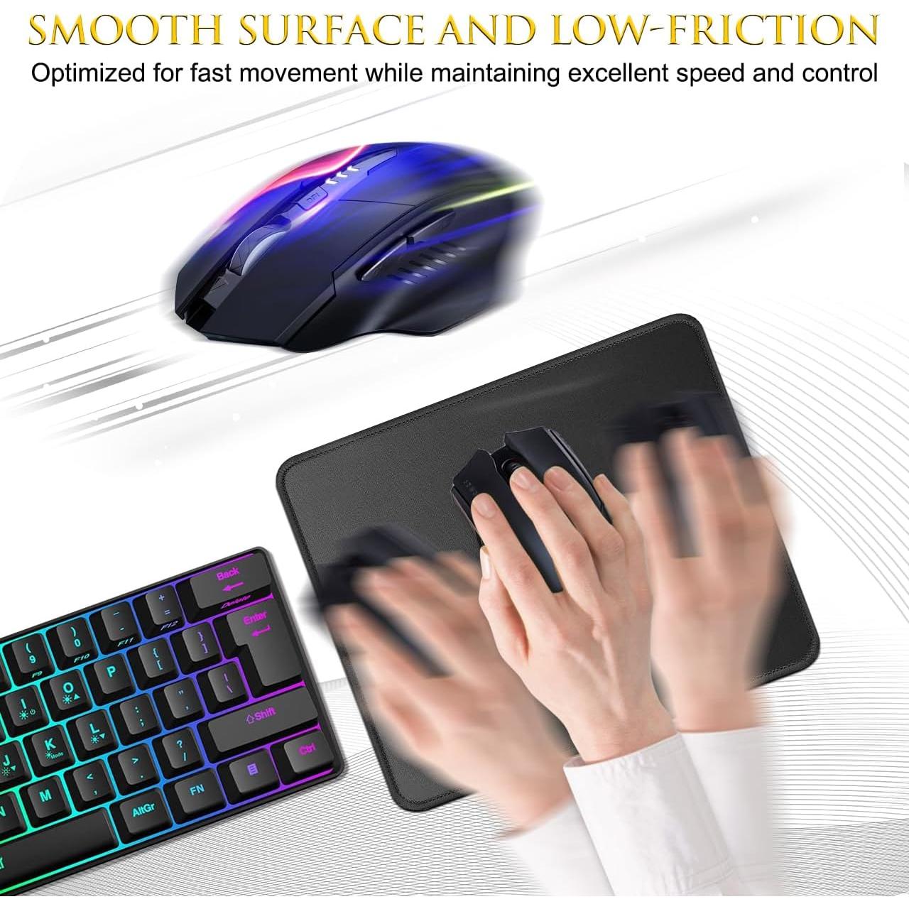 Alfombrilla de Ratón JIKIOU 25.9x21.1cm Antideslizante Negra