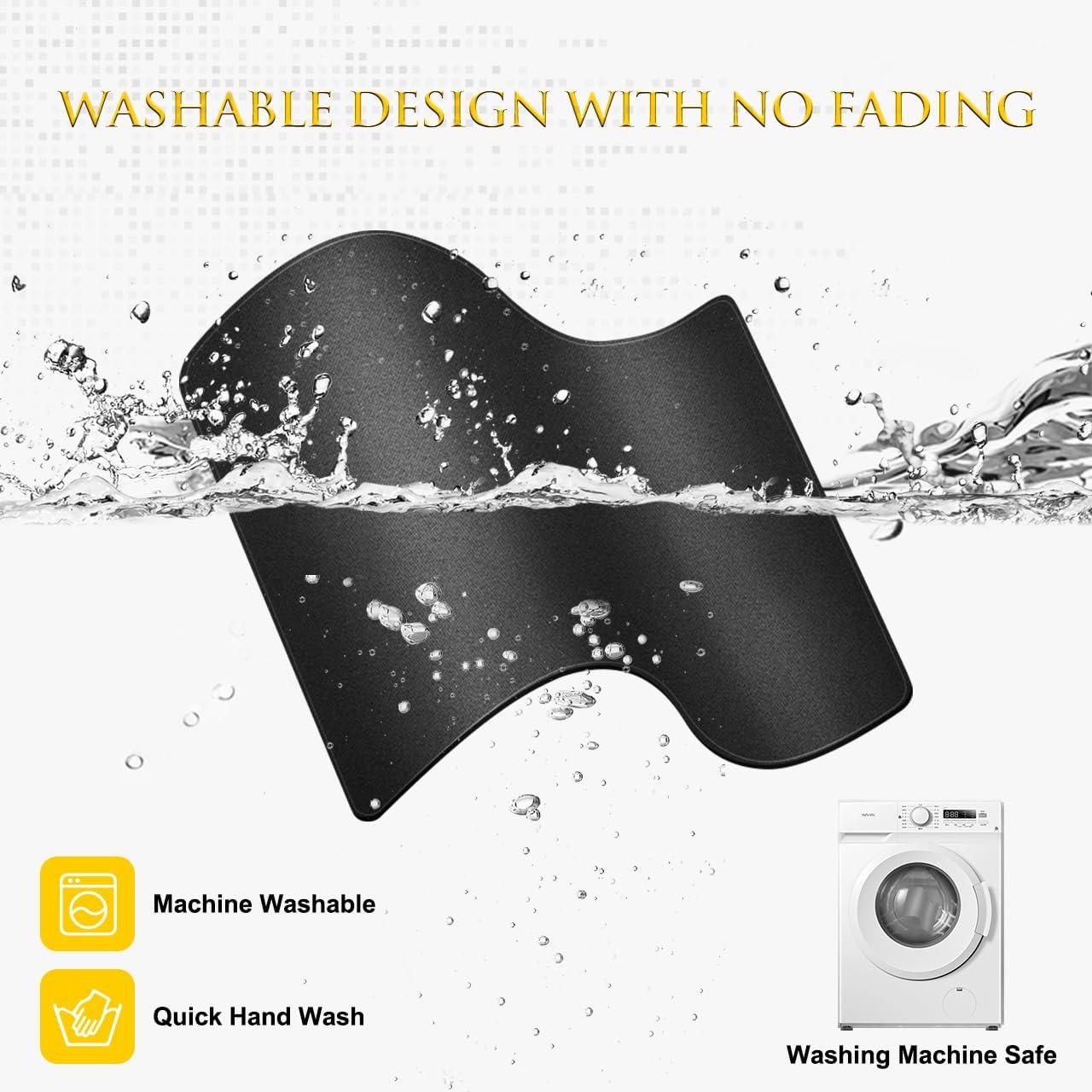 Alfombrilla de Ratón JIKIOU 25.9x21.1cm Antideslizante Negra