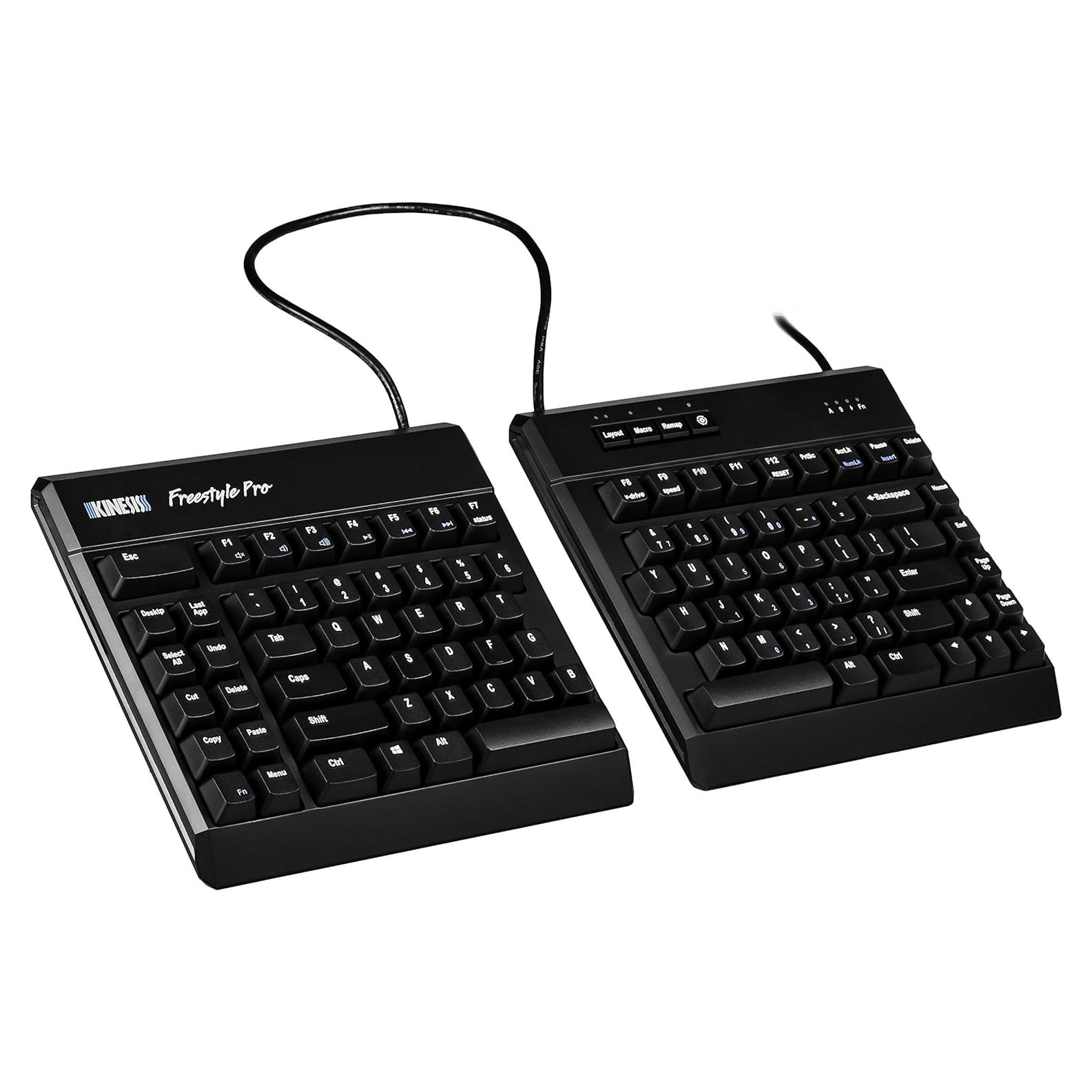 KINESIS USB-A Freestyle Pro Quiet Ergonomic Split Mechanical Keyboard (Cherry MX Silent Red Switches)