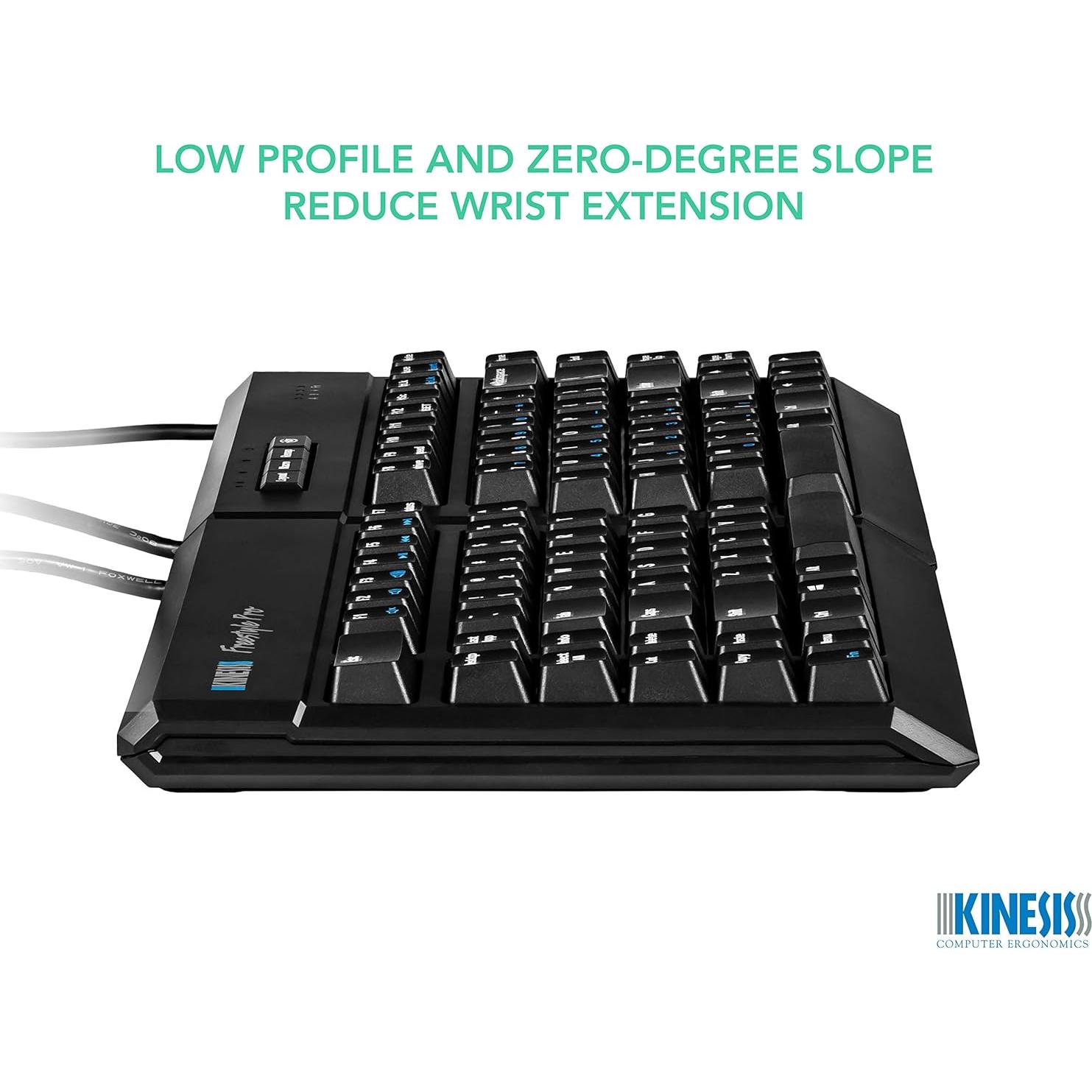 KINESIS USB-A Freestyle Pro Quiet Ergonomic Split Mechanical Keyboard (Cherry MX Silent Red Switches)