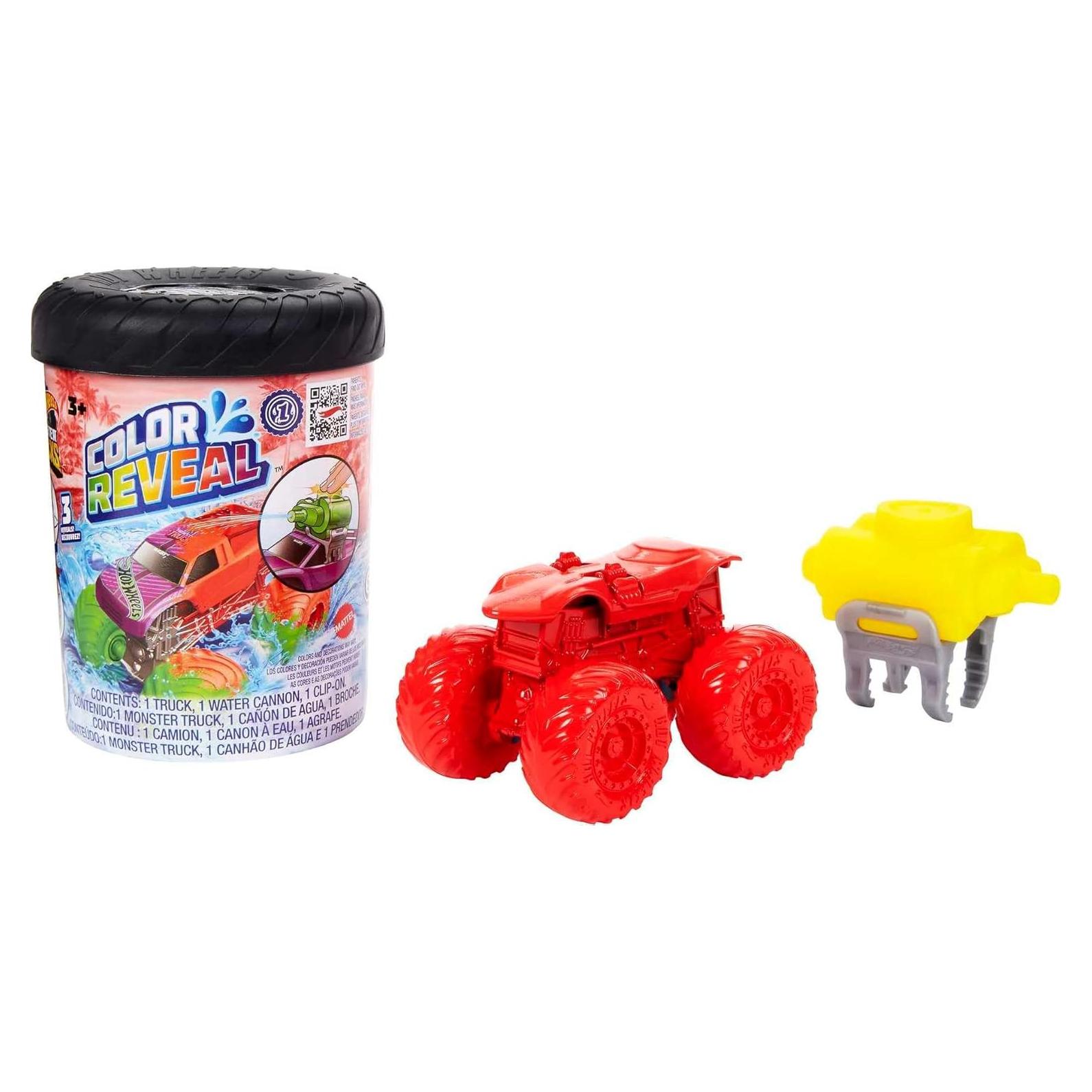 Hot Wheels Camión Monstruo Revelación de Color 1:64 con Tanque