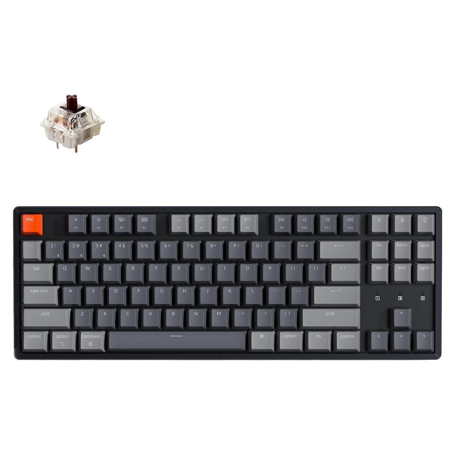 Teclado Mecánico Inalámbrico Keychron K8 TKL 87 Teclas RGB