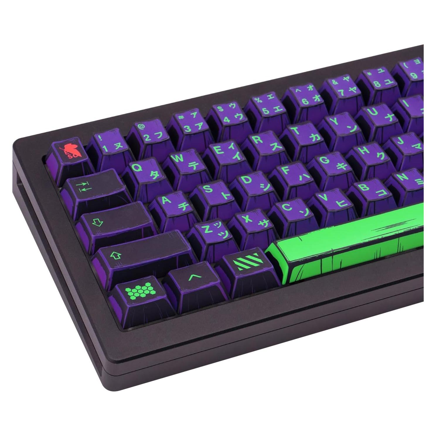 Teclas PBT personalizadas GEKUCAP 130 teclas moradas para teclado mecánico