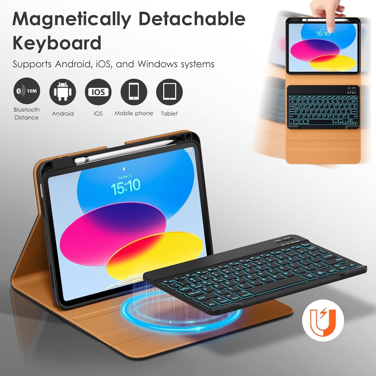 Funda con Teclado Inalámbrico DTTO para iPad 11" y 10.9"