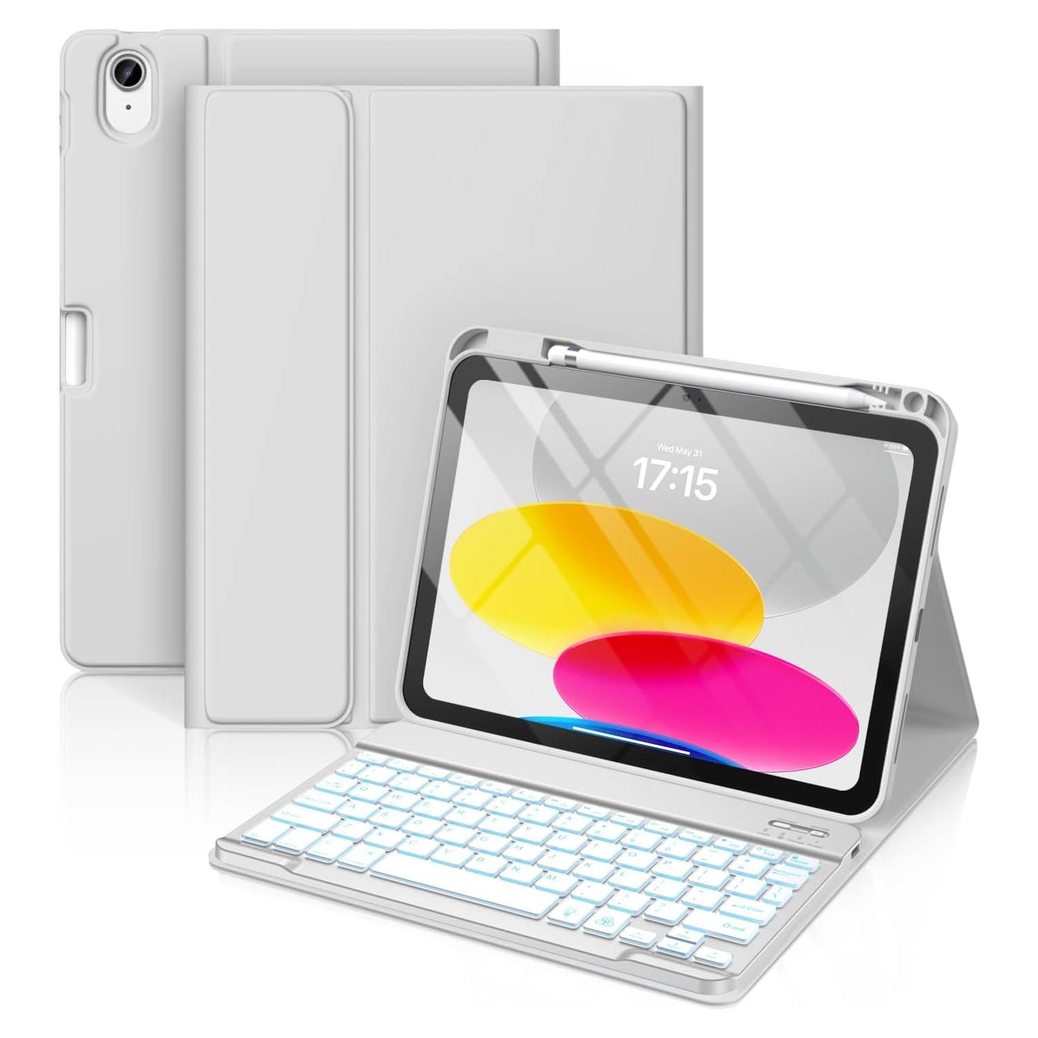 Funda con Teclado Inalámbrico Hamile para iPad 10.9" y 11"