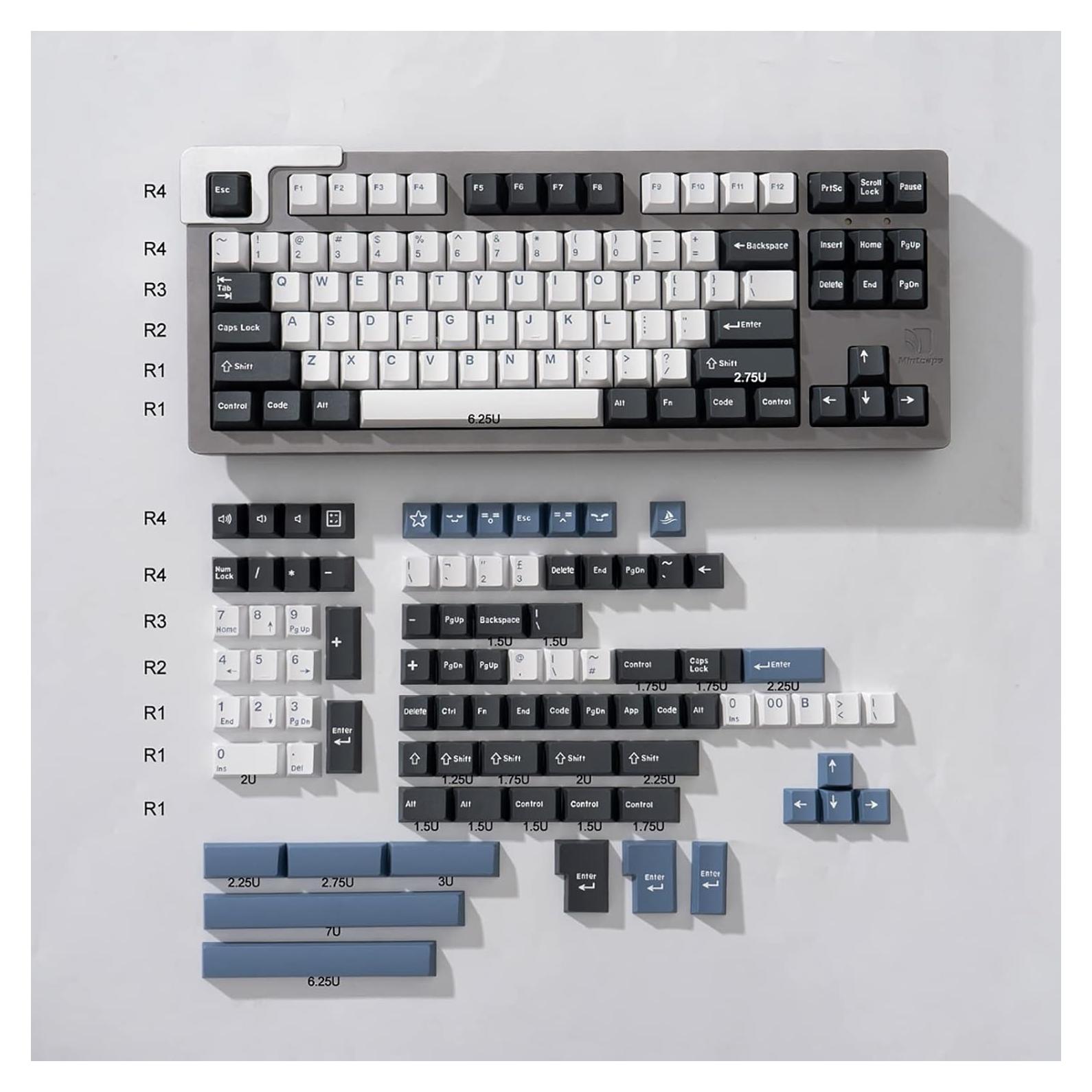 Juego de Teclas Mecánicas Sumgsn Doble Inyección Cherry 172 Teclas