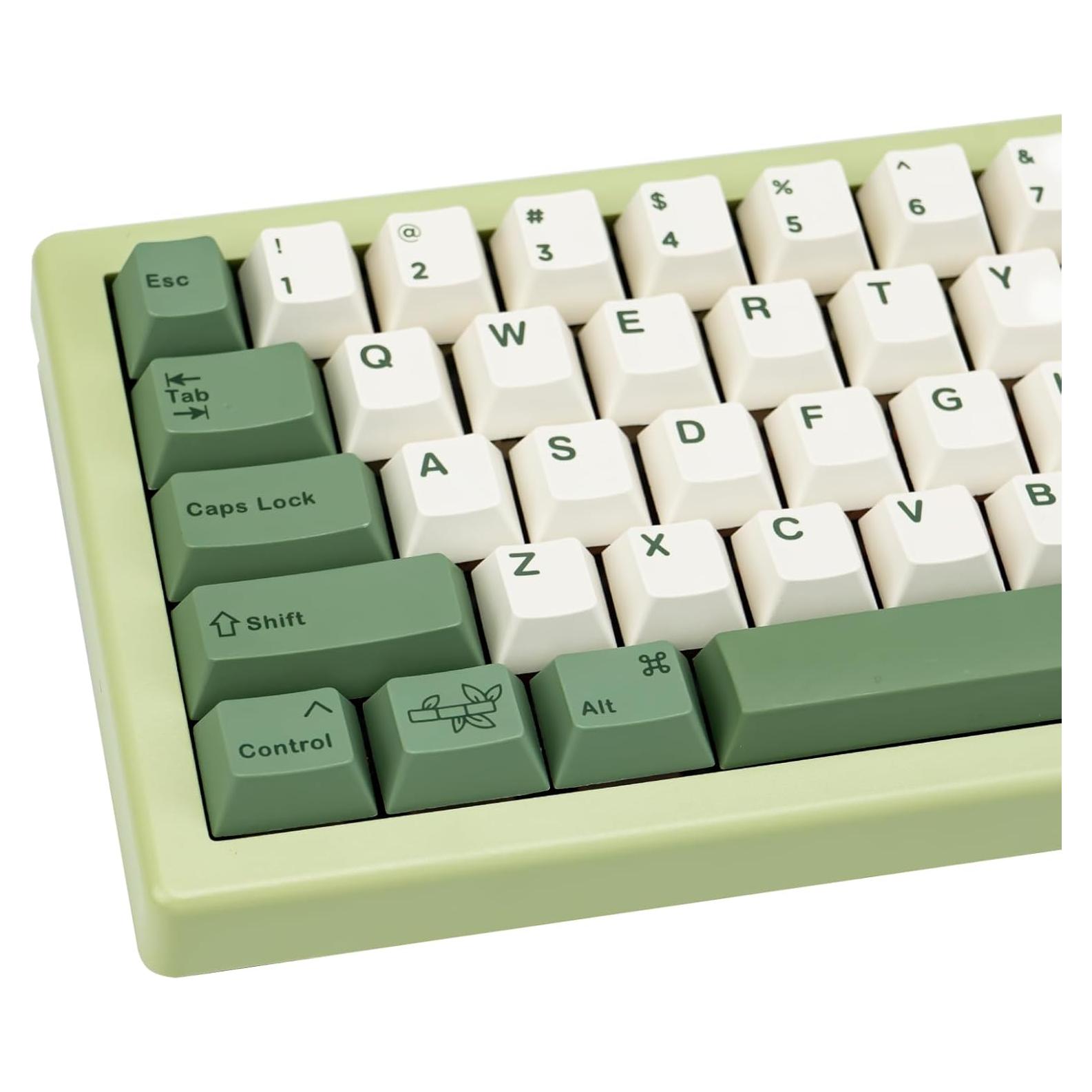Juego de Teclas Personalizadas TIMSEKER 128 PBT Verde Beige