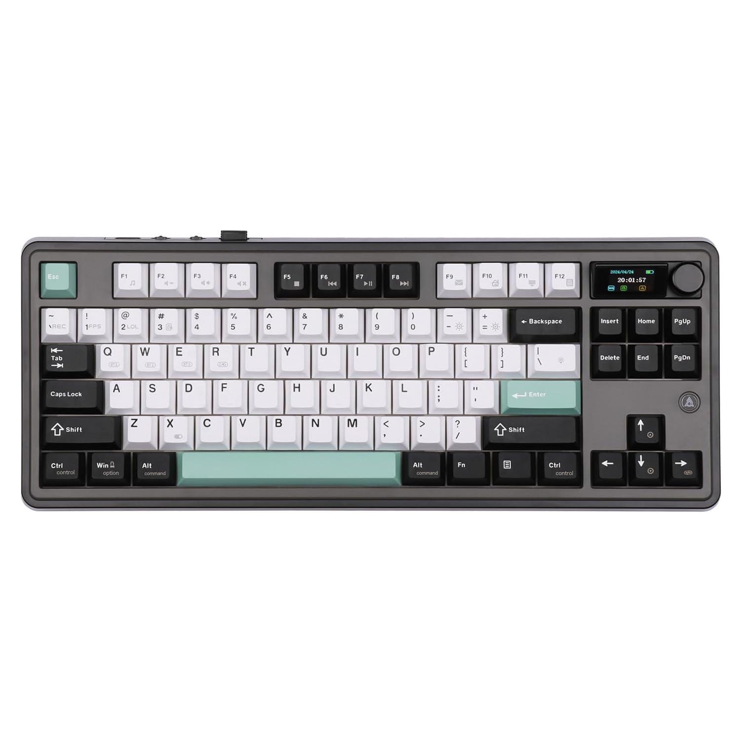 Teclado Mecánico Inalámbrico Ajazz AK870 87 Teclas RGB Negro