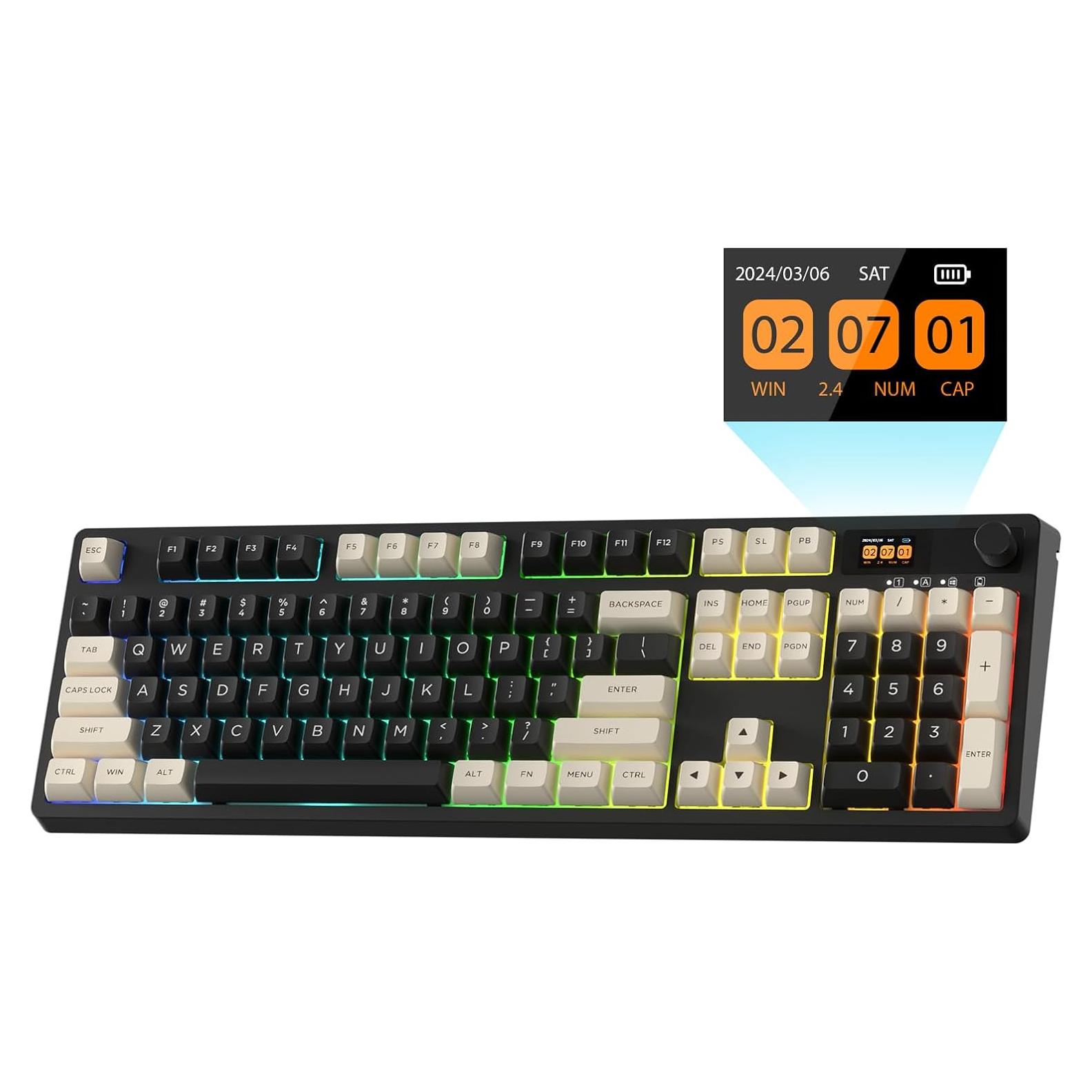 Teclado Mecánico Inalámbrico LTC NB1041 PRO RGB 104 Teclas