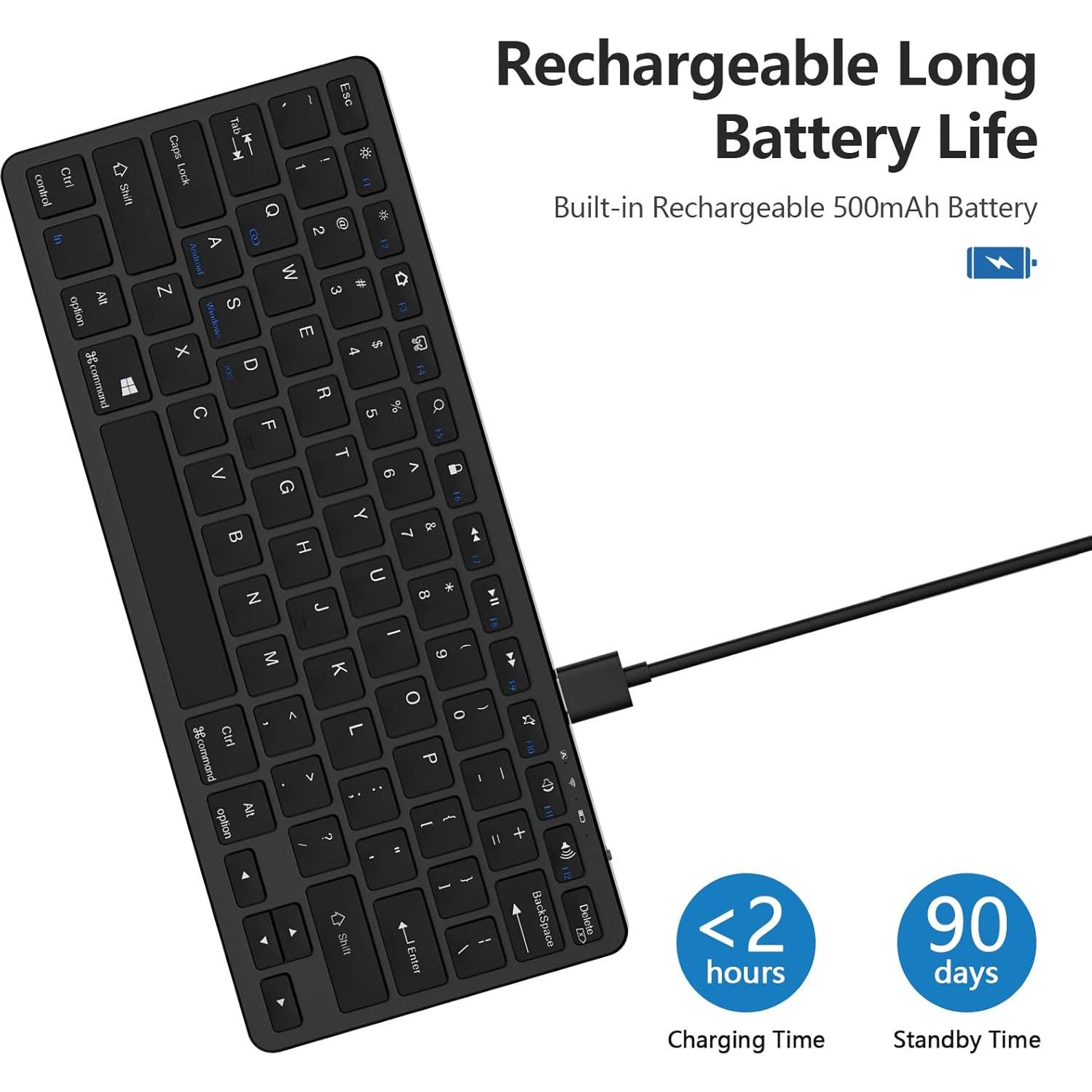 Teclado Bluetooth Inalámbrico TaIYanG para iPad y Tablets - Negro