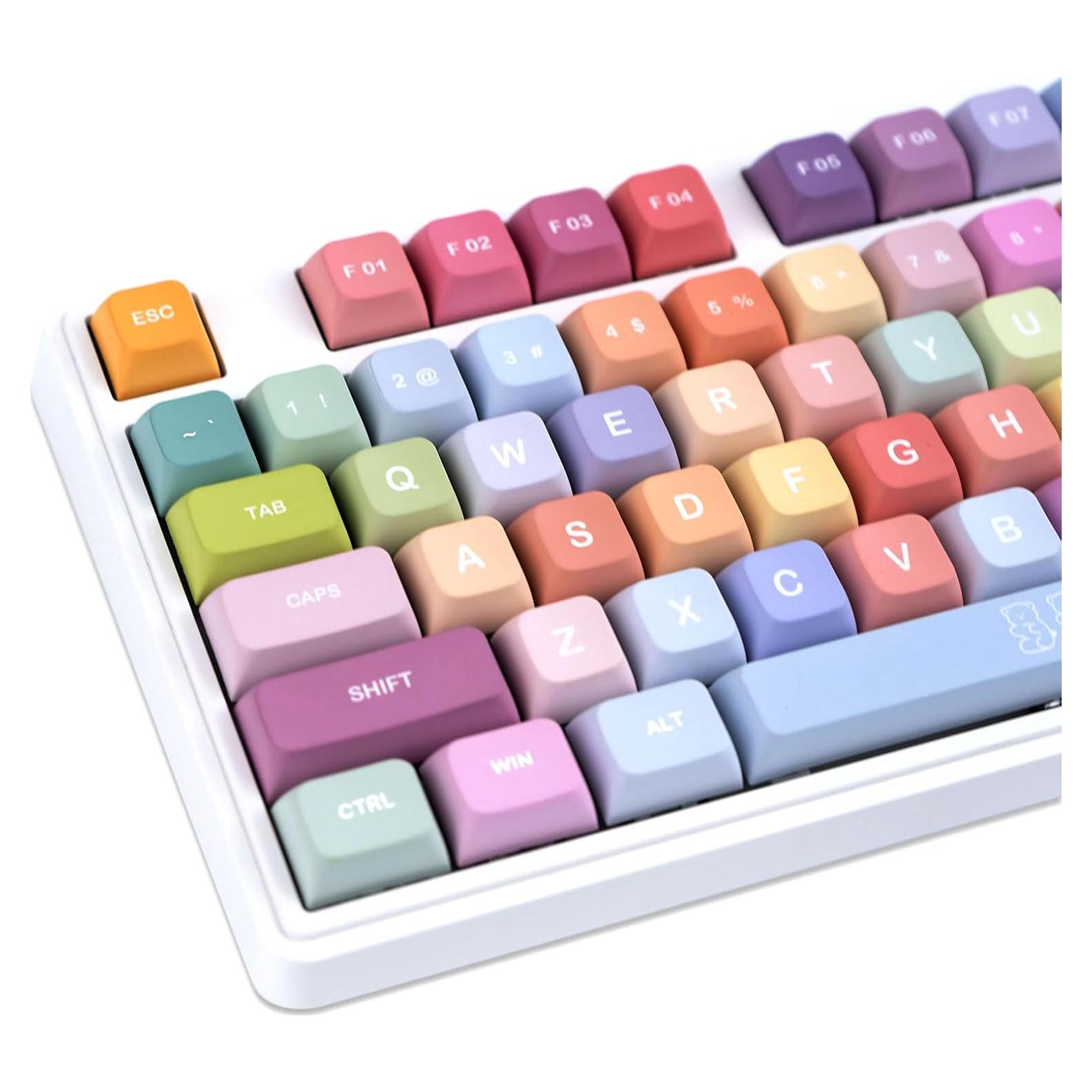 Conjunto de Teclas Personalizadas GEKUCAP 133 PBT Oso de Caramelo