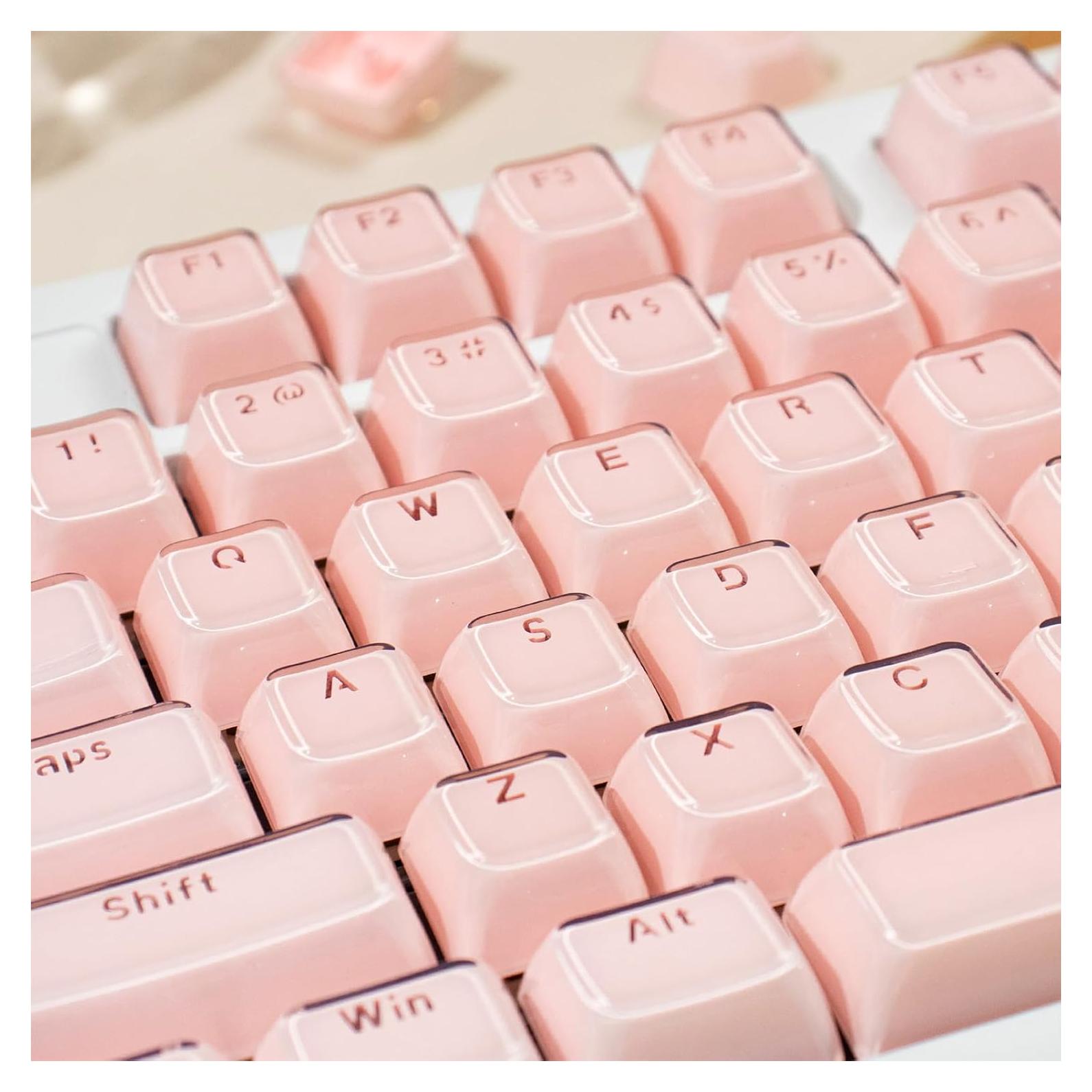 Conjunto de Teclas Mecánicas SUEHIODHY Rosa 135 Teclas