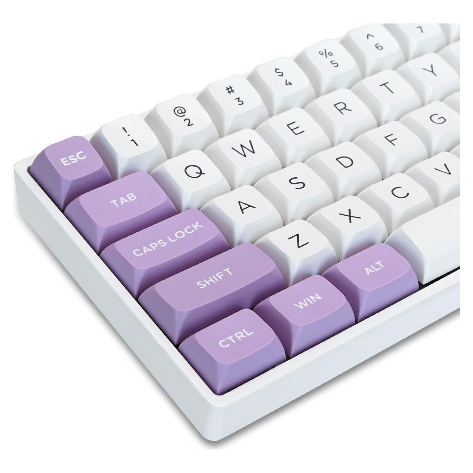 Conjunto de Teclas PBT Dagaladoo 189 Teclas Blancas/Púrpuras