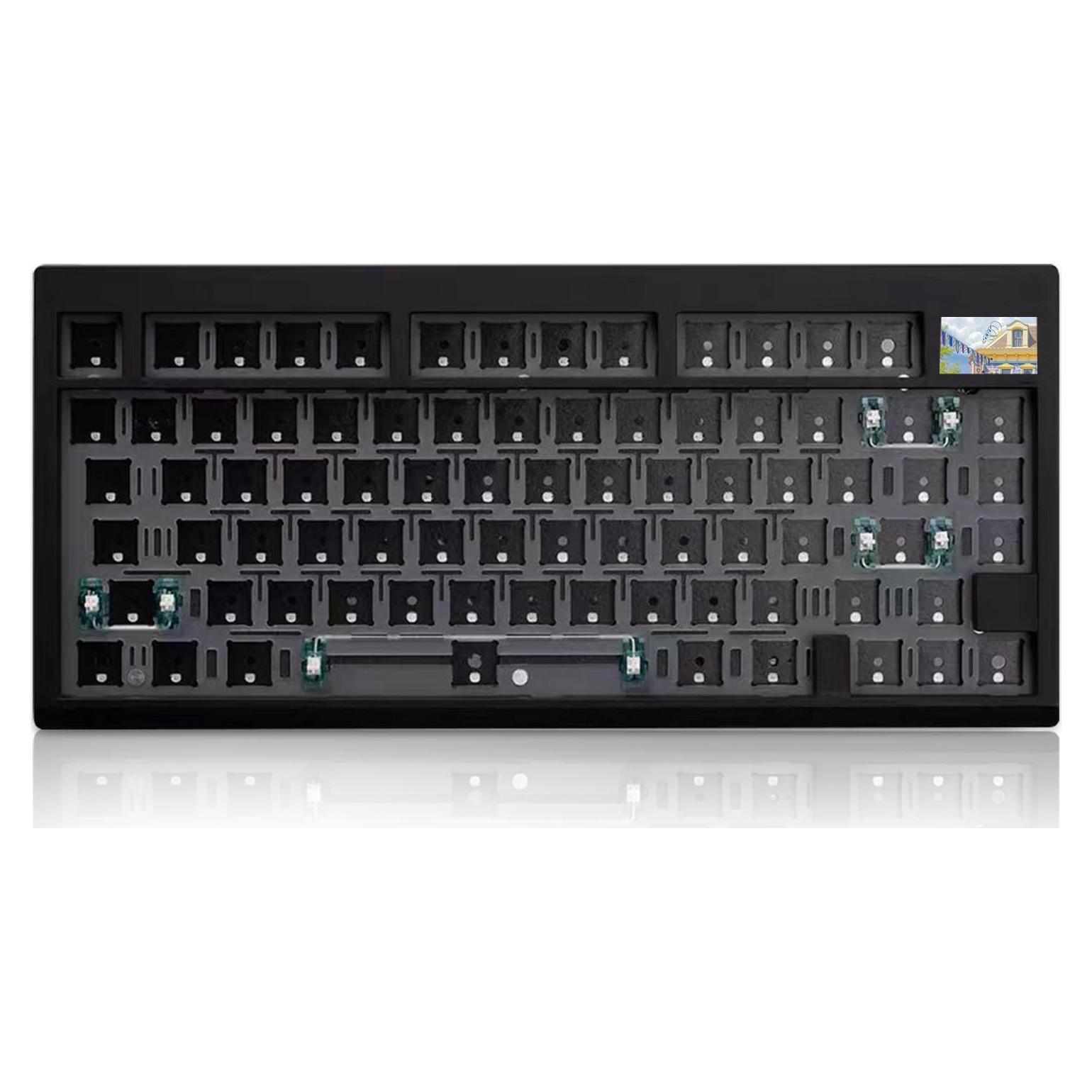 Teclado Mecánico GMK81 75% RGB Inalámbrico Type-C Negro