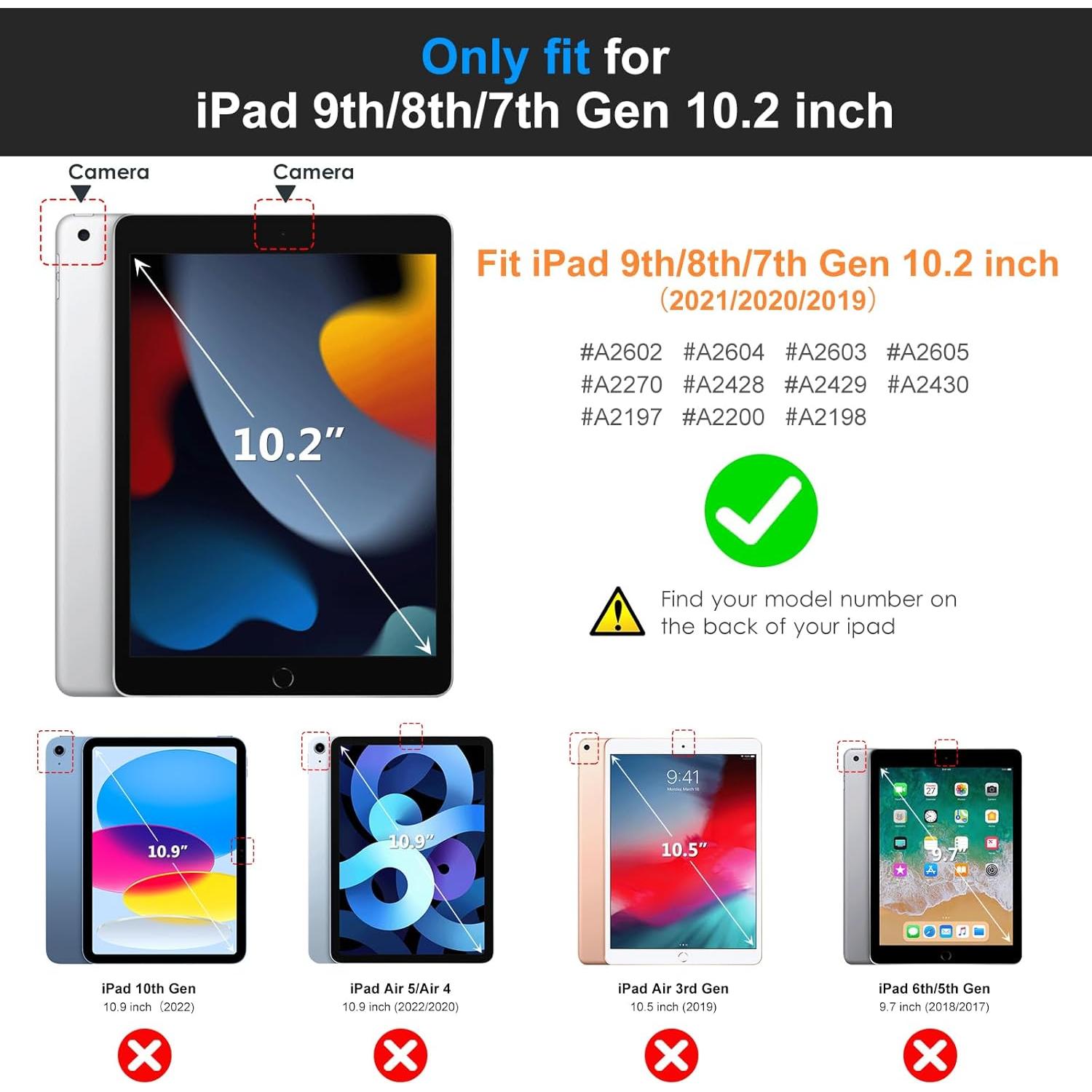 Funda con Teclado Inalámbrico DTTO para iPad 10.2" 9na/8va/7ma Gen