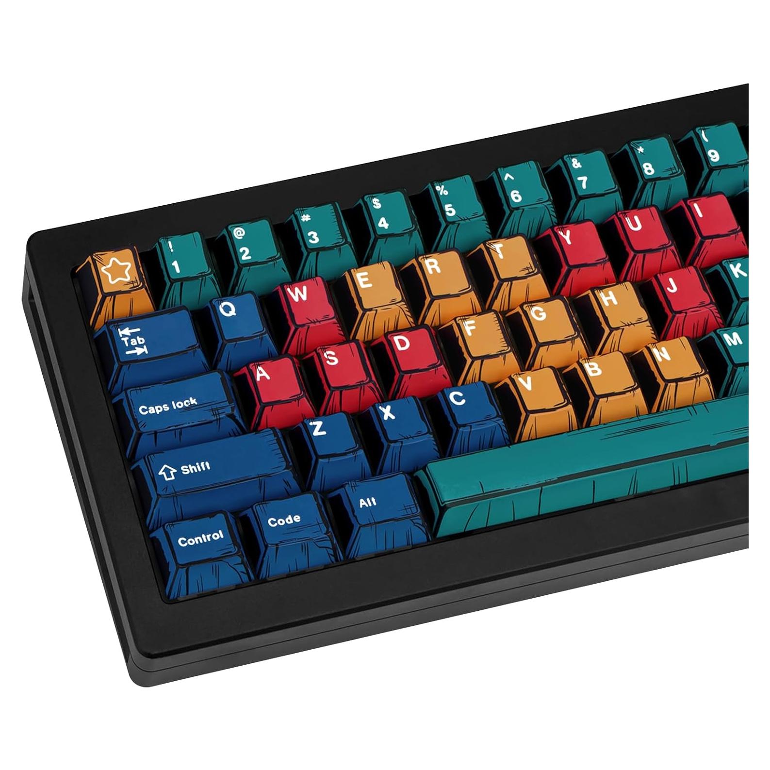 Conjunto de Teclas PBT Manga 150 Teclas Cherry MX Colores
