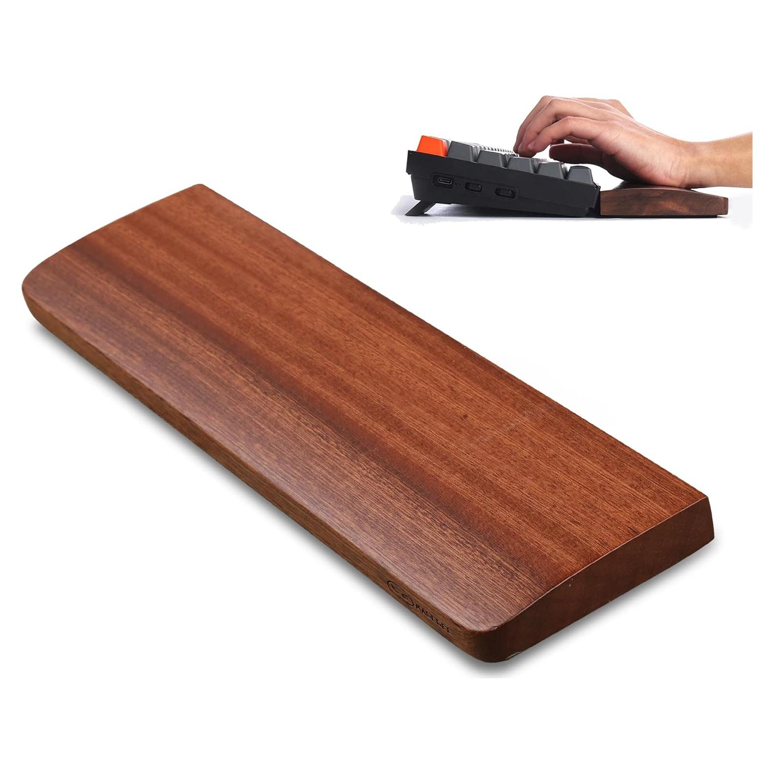 Reposamuñecas Ergonómico MageGee de Madera Nogal Negro 29x8cm