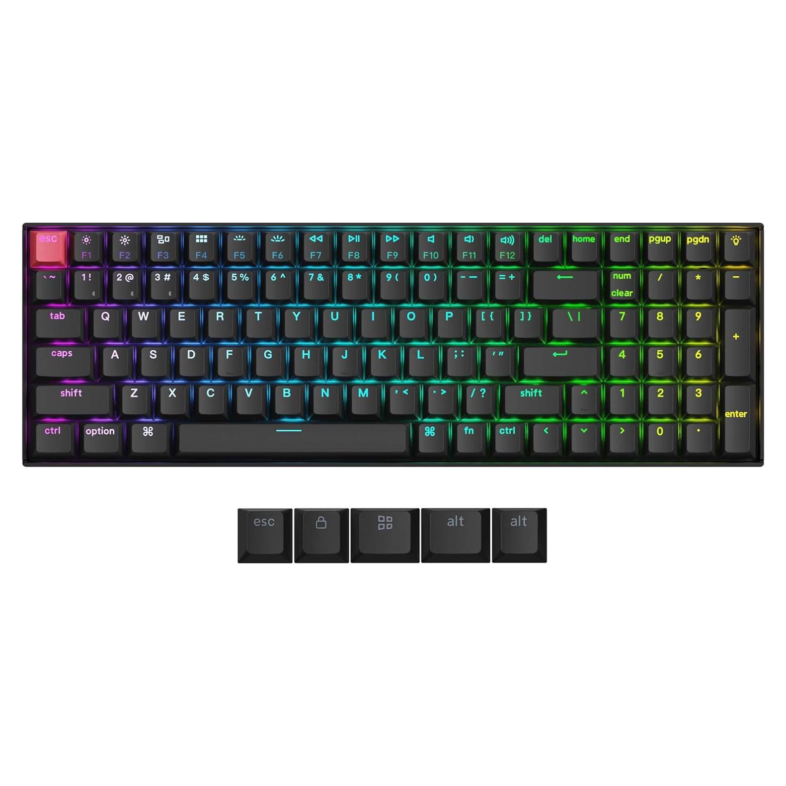 Teclado Mecánico Inalámbrico Keychron K4 V3 RGB 96% Brown Switch