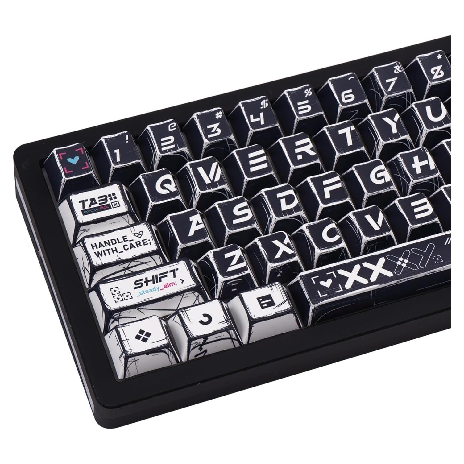 Teclas Personalizadas JOLINTAL Manga Negra PBT 130 Teclas Cherry