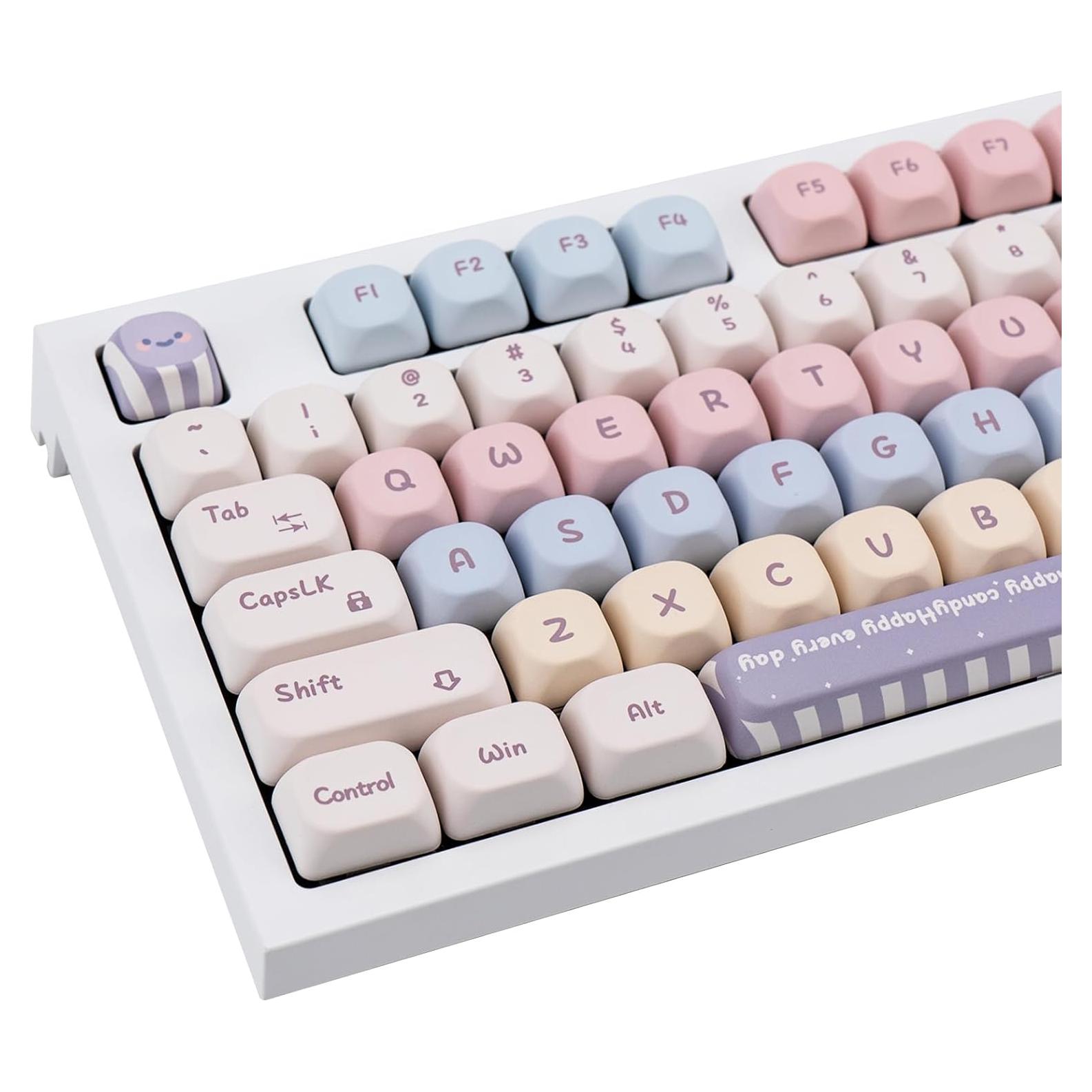 Juego de Teclas PBT Caramelo 138 Teclas Perfil XOA para Mecánicos