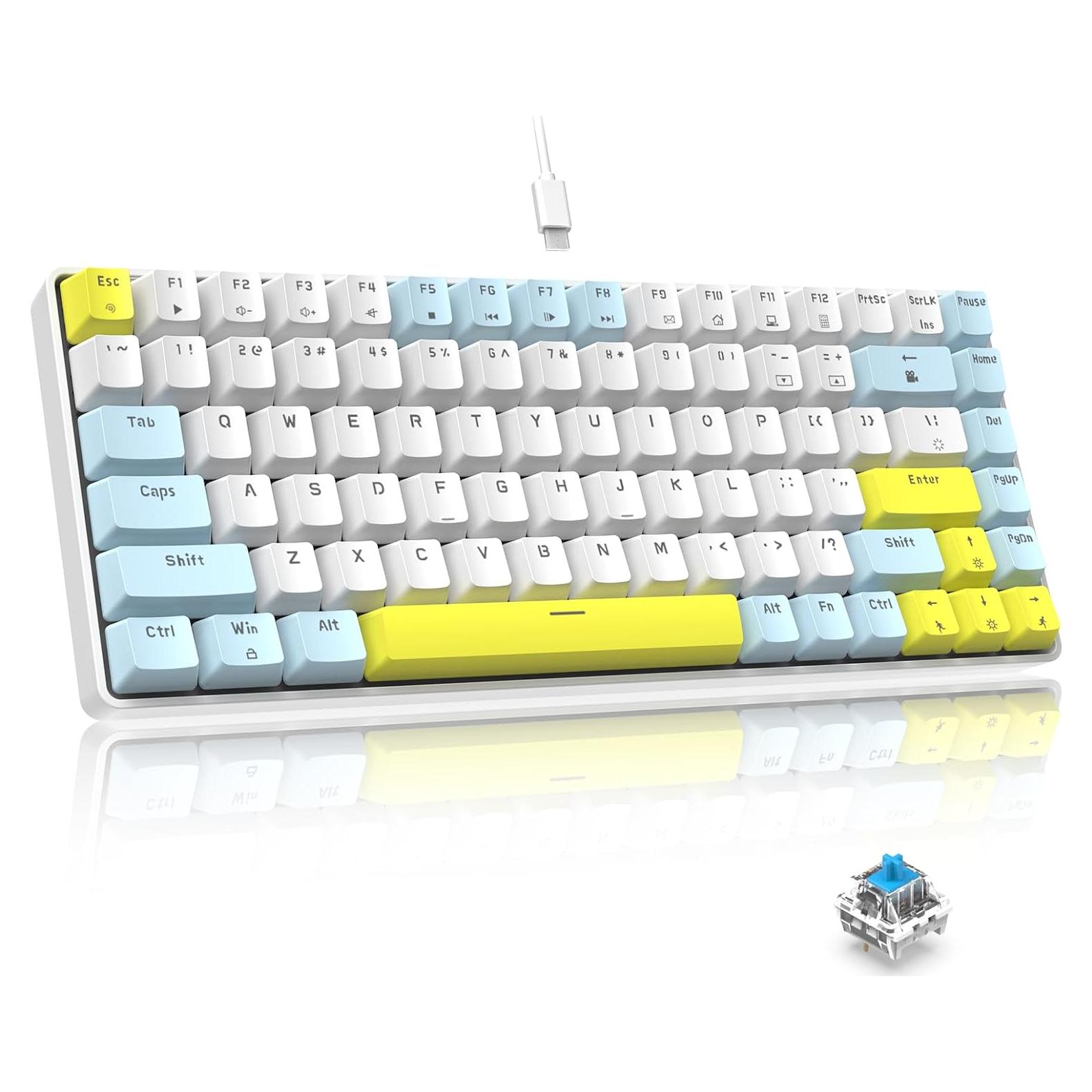 Teclado Mecánico Portátil LexonElec RK-84, 84 Teclas LED RGB