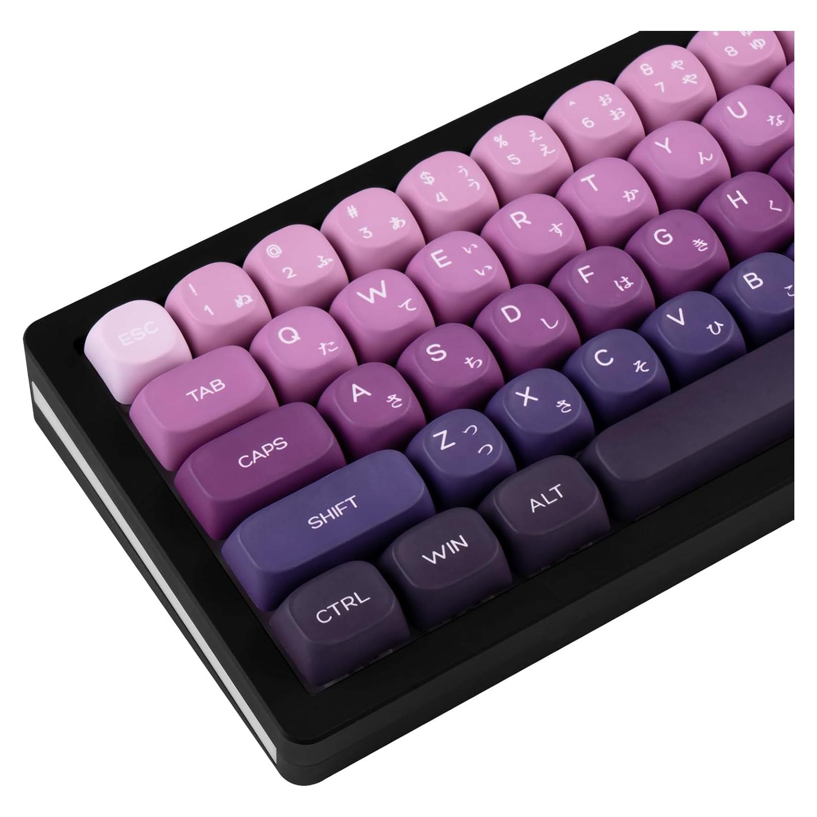 Juego de Teclas PBT Japonesas MOA Gradiente Púrpura 124 Teclas