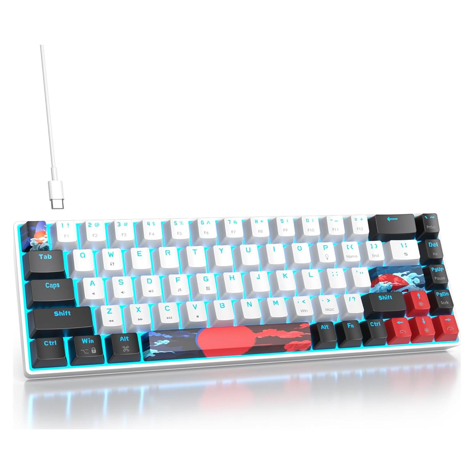 Teclado Mecánico Gaming SbocKeeb 68 Teclas Retroiluminado LED