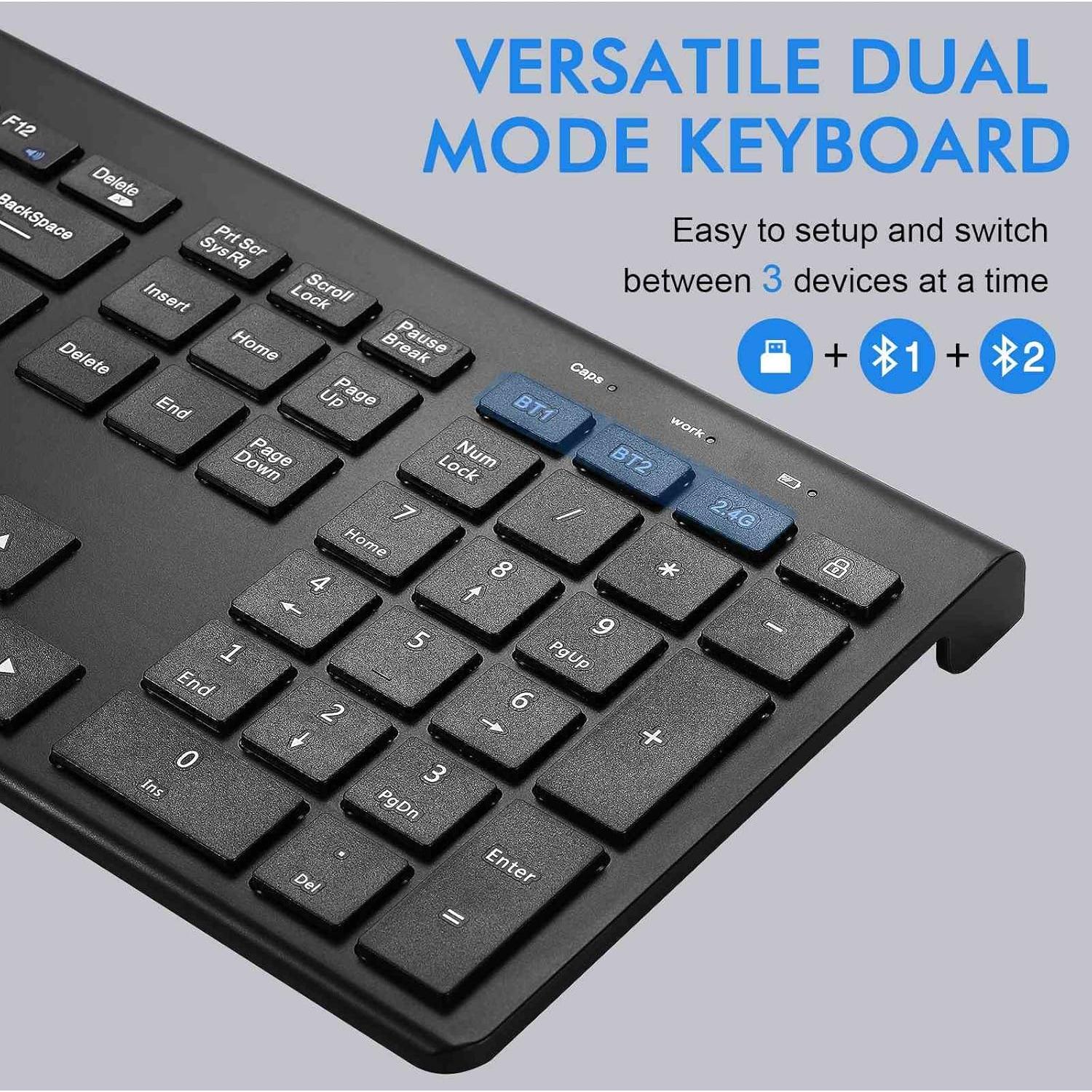 Combo Teclado y Ratón Inalámbrico UrbanX Negro - Recargable