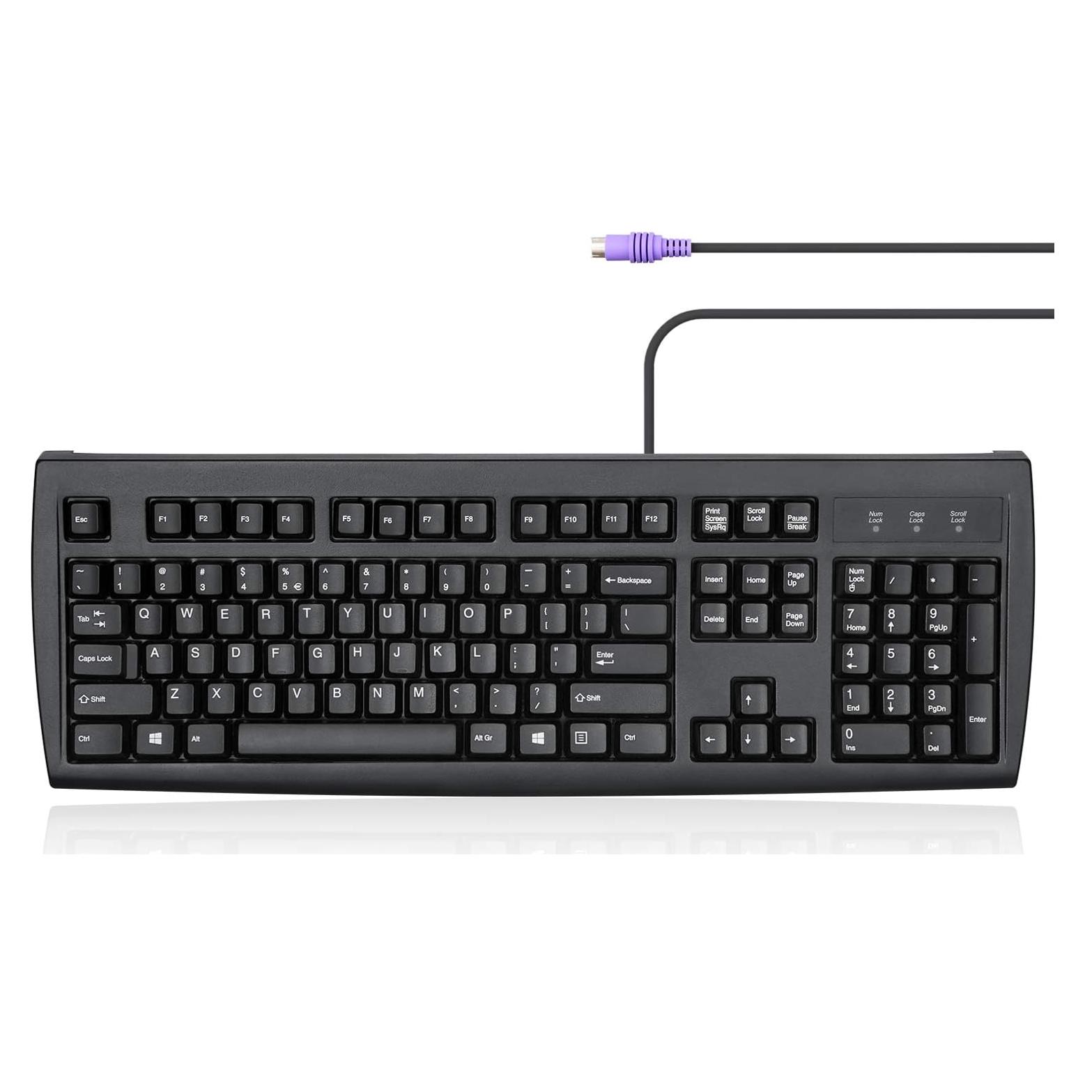 Teclado PS2 Perixx PERIBOARD-107 Negro Ergonomico