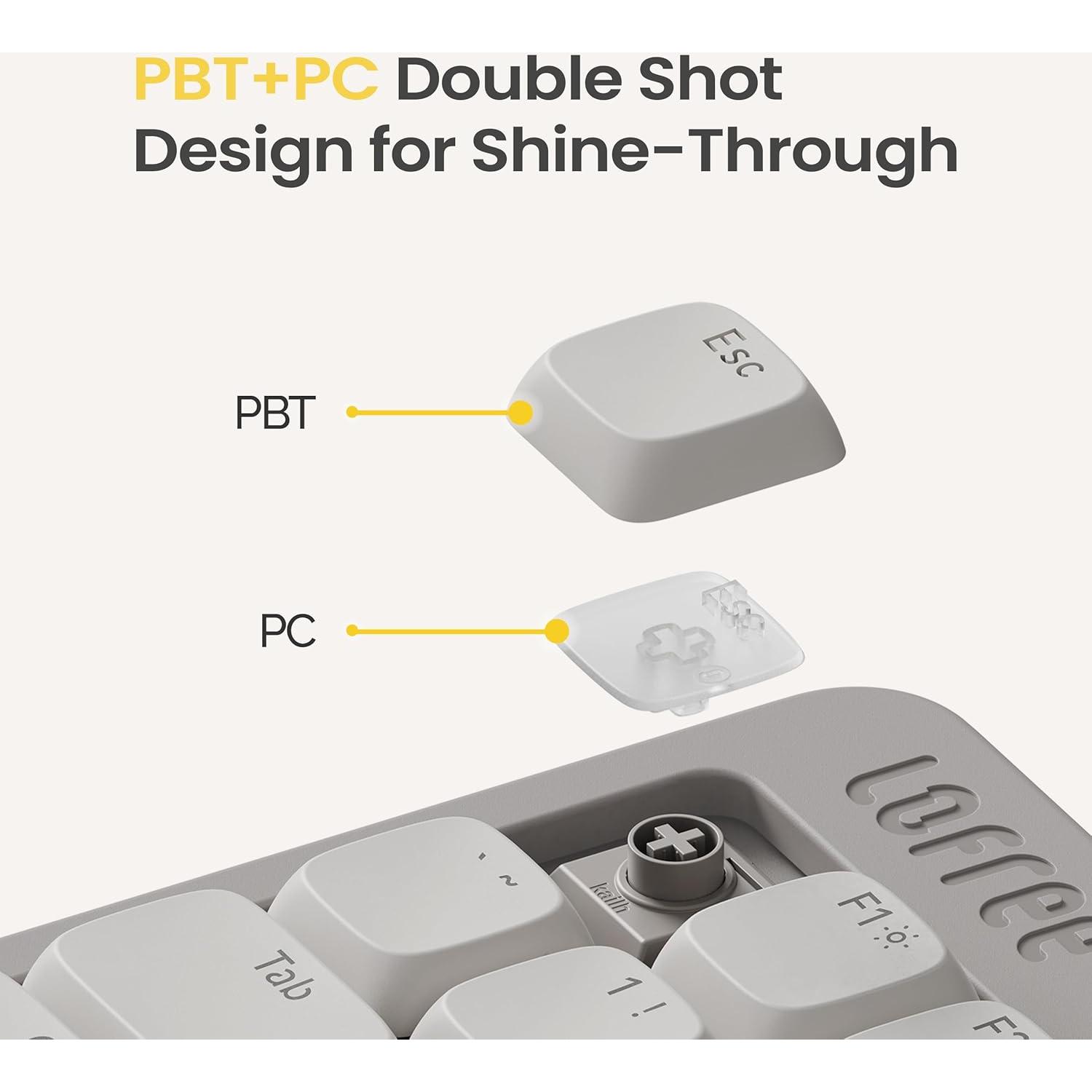 Teclado Mecánico Inalámbrico Lofree Flow Lite 100 Mármol