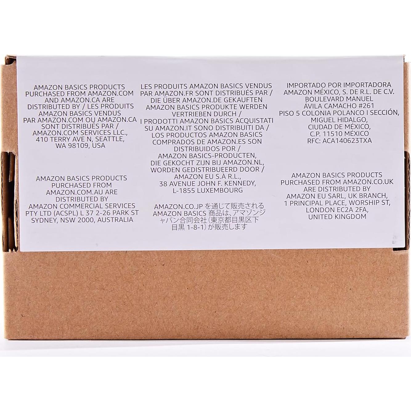 Ratón USB con Cable Amazon Basics 3 Botones Negro 1000 dpi