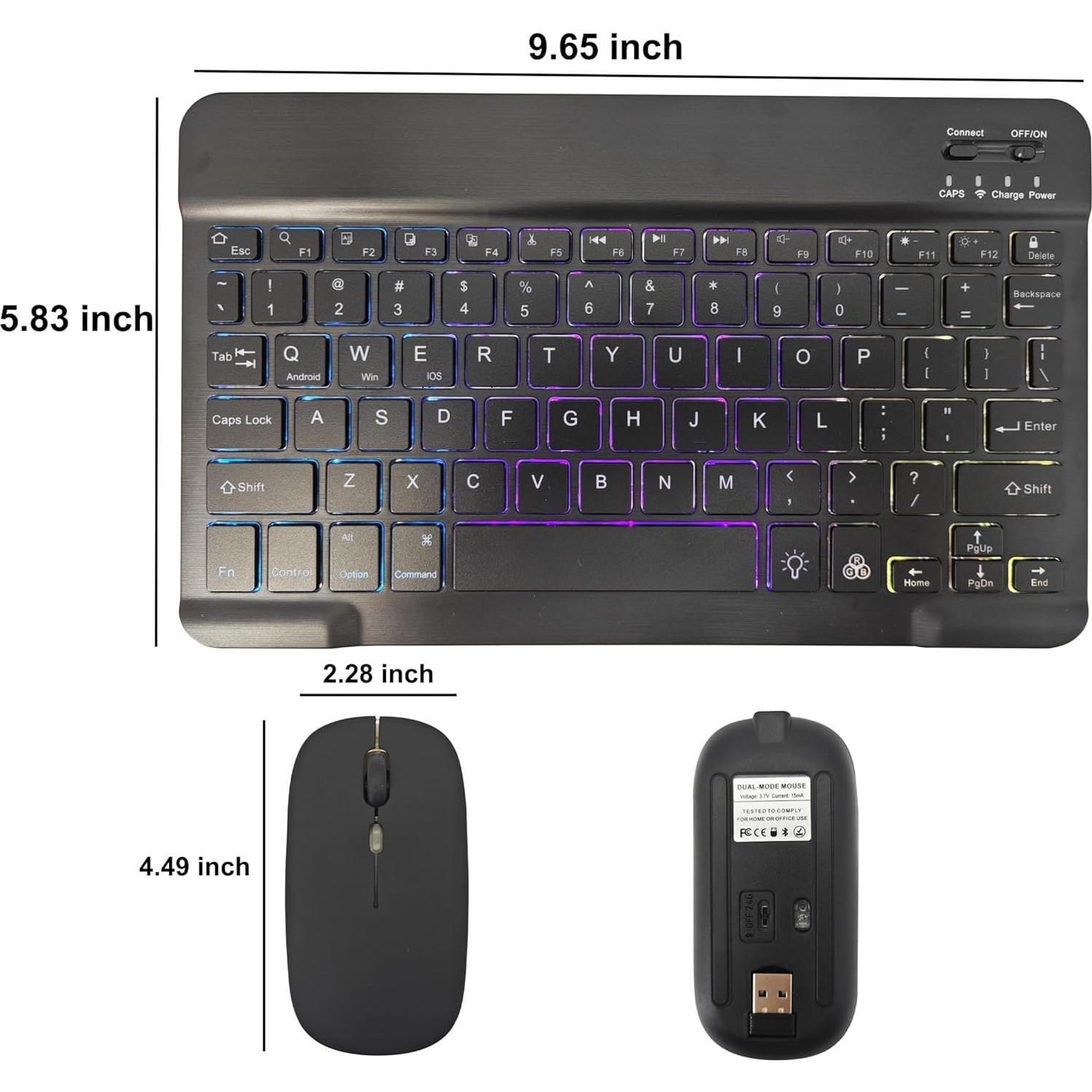 Funda con Teclado Bluetooth GYSDCAZ para Kindle Fire HD 10.1"