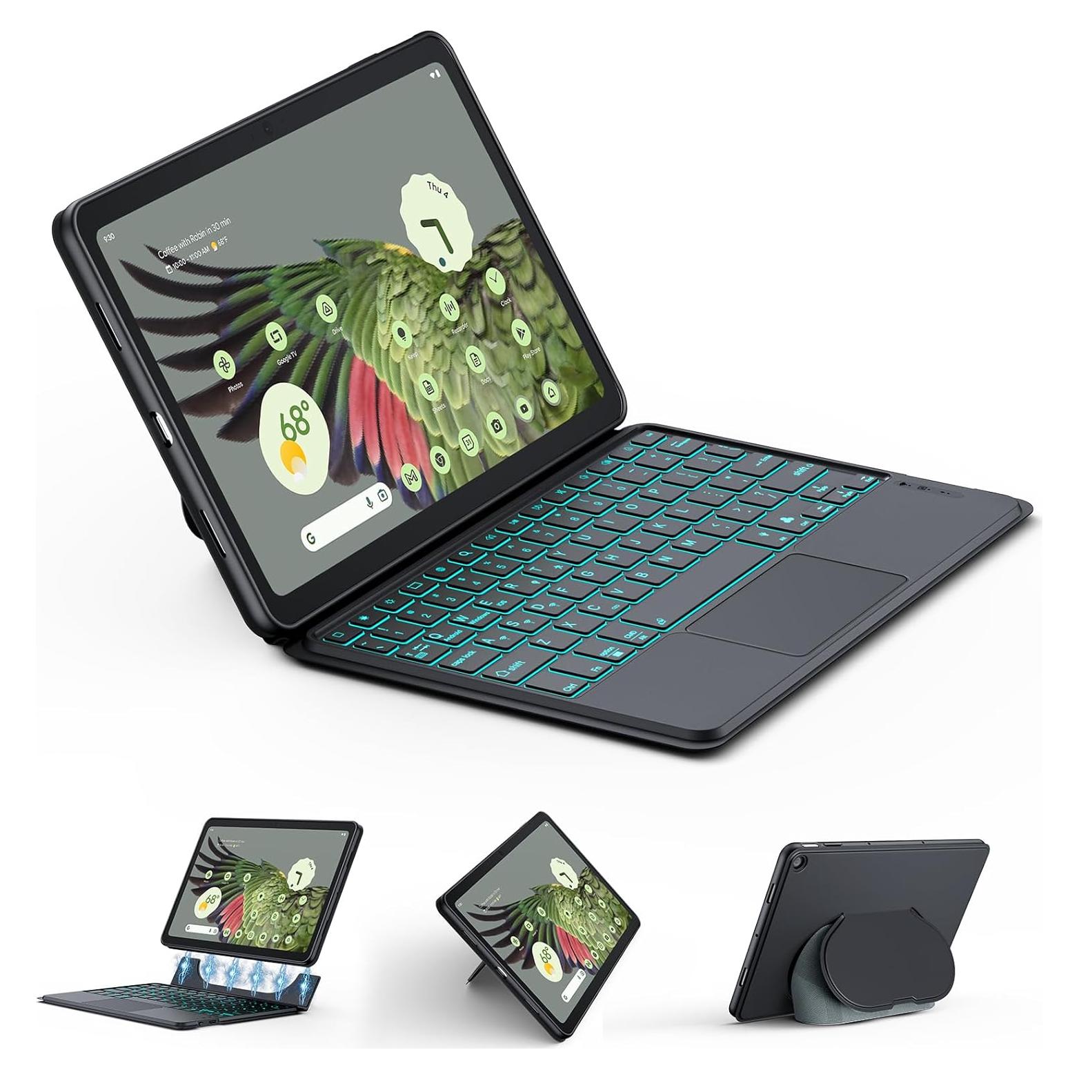 Funda con Teclado Inalámbrico JUQITECH para Google Pixel Tablet 2023