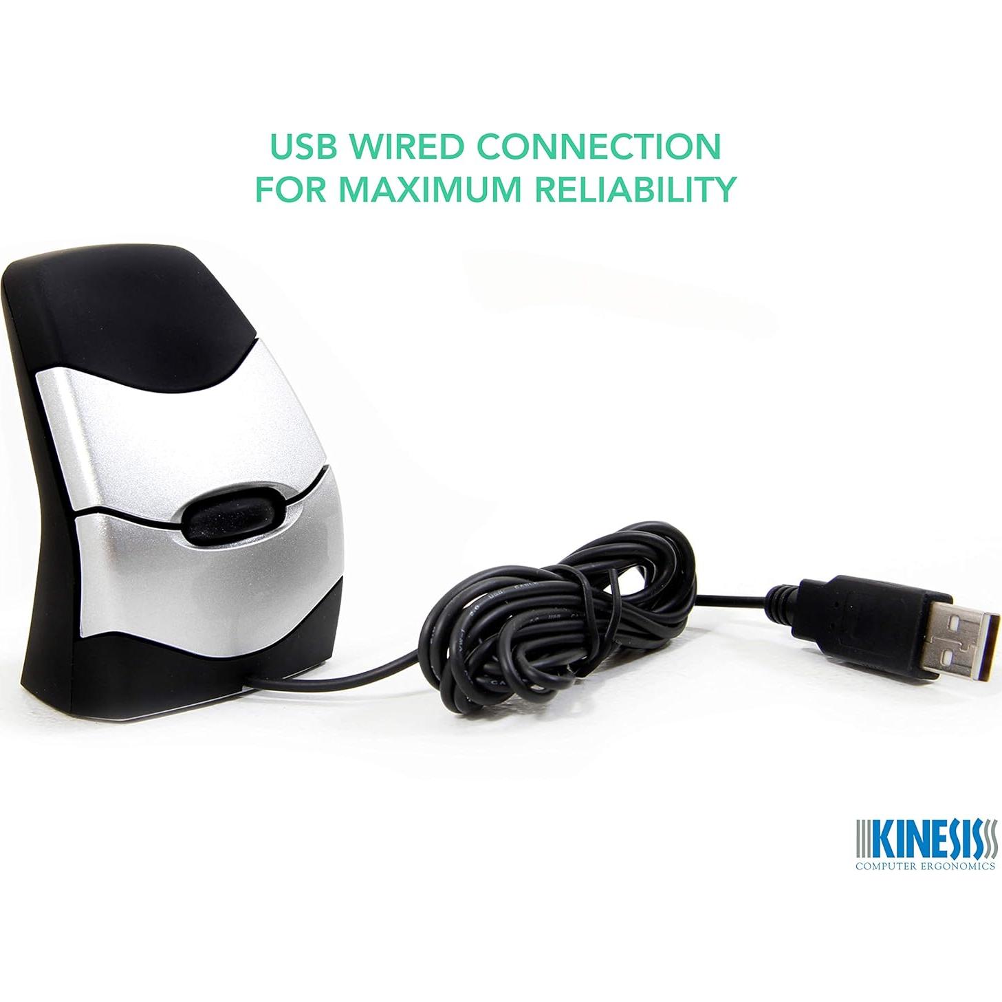 Ratón Vertical Ergonómico Kinesis DXT02 para Mano Izquierda y Derecha