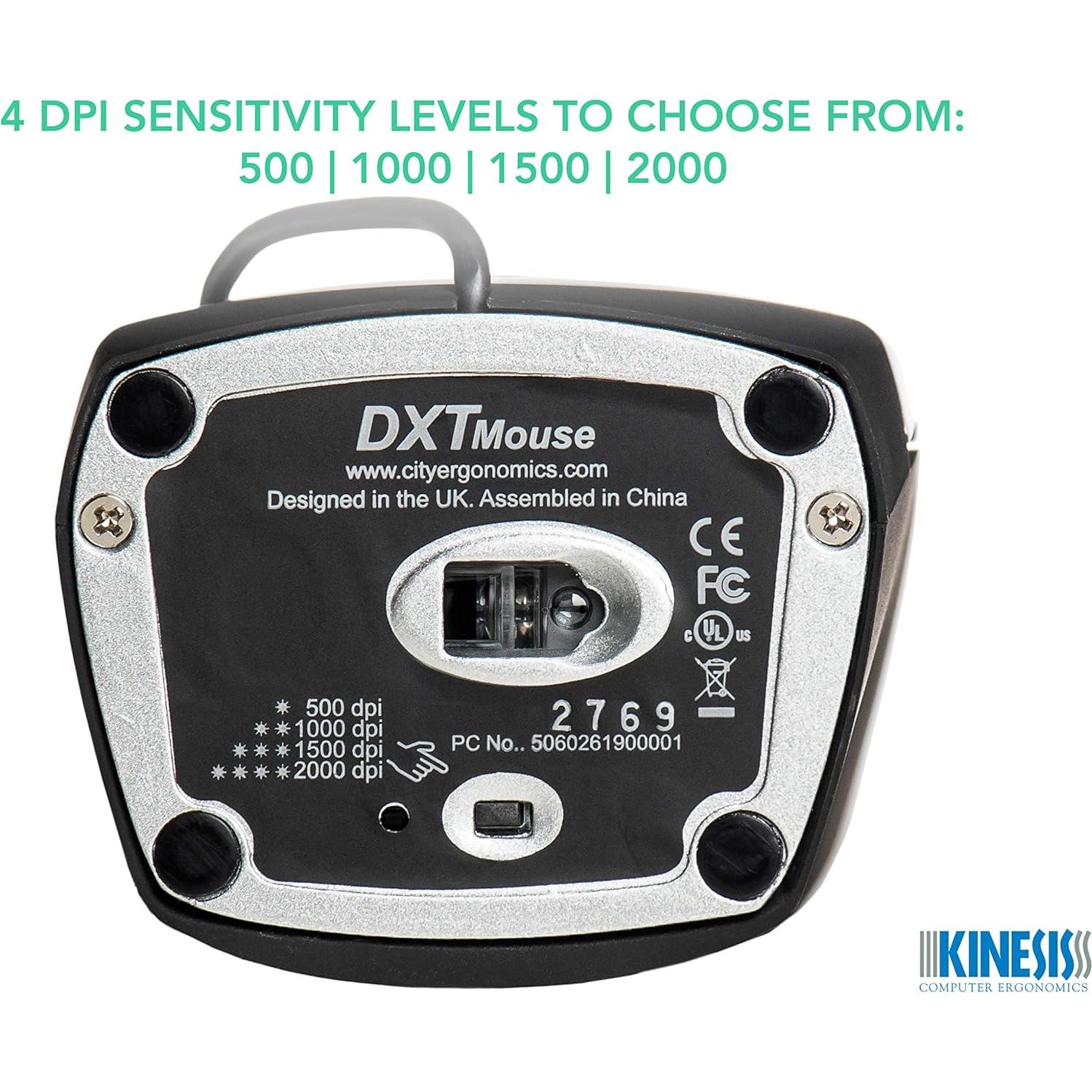 Ratón Vertical Ergonómico Kinesis DXT02 para Mano Izquierda y Derecha