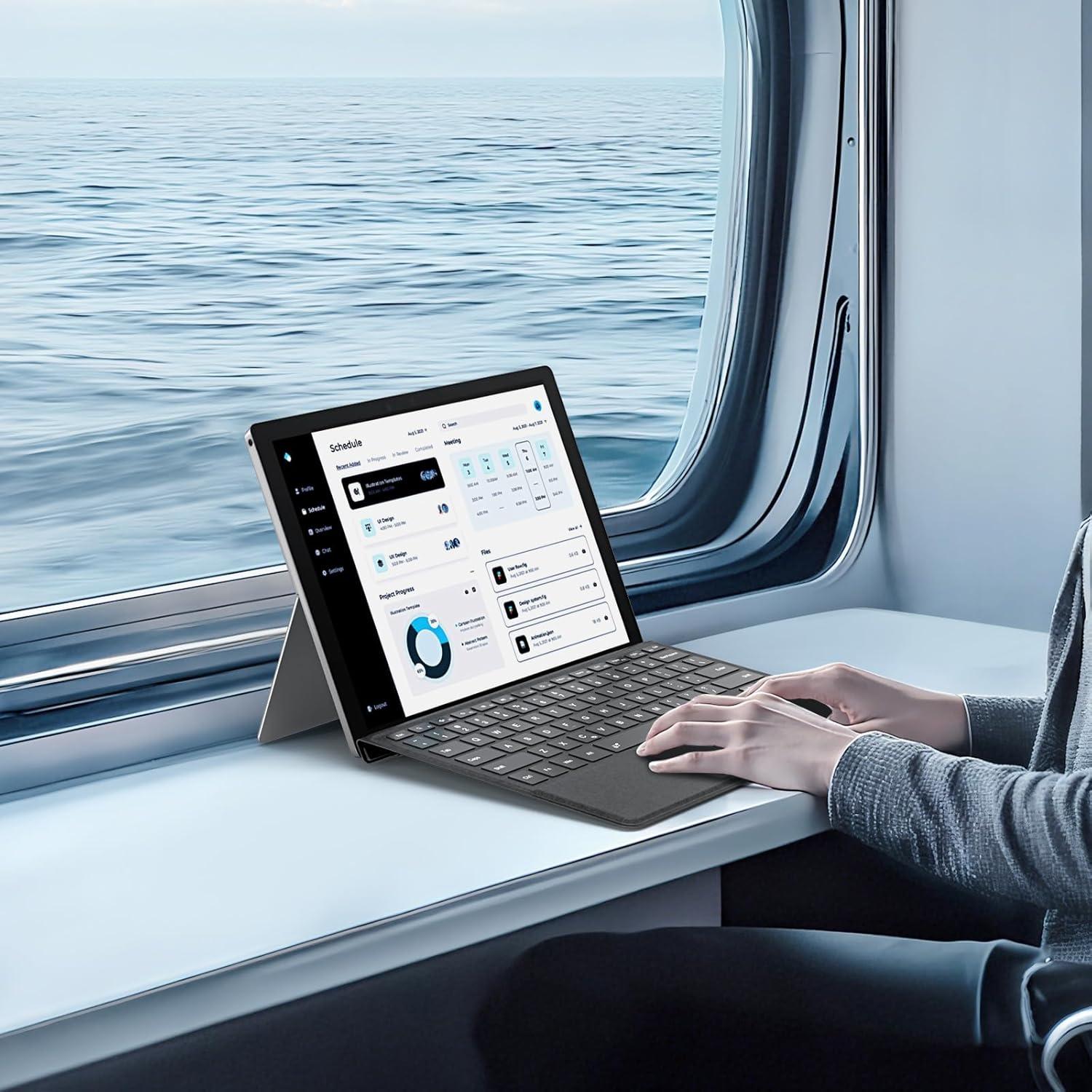 Teclado Inalámbrico MoKo para Microsoft Surface Pro 7 Plus/7/6/5/4/3, Gris