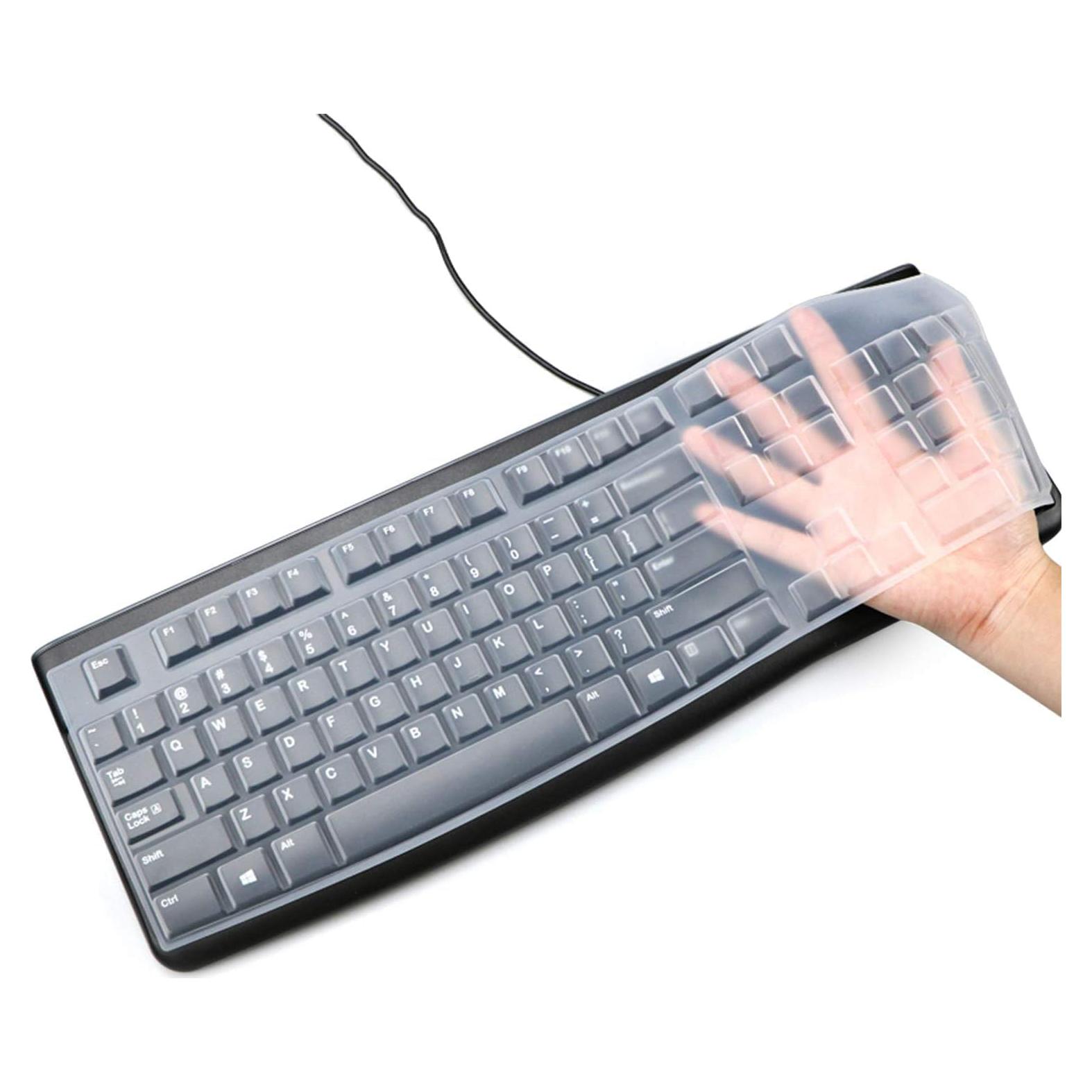 Funda de Teclado de Silicona MasiBloom para Logitech K120/MK120