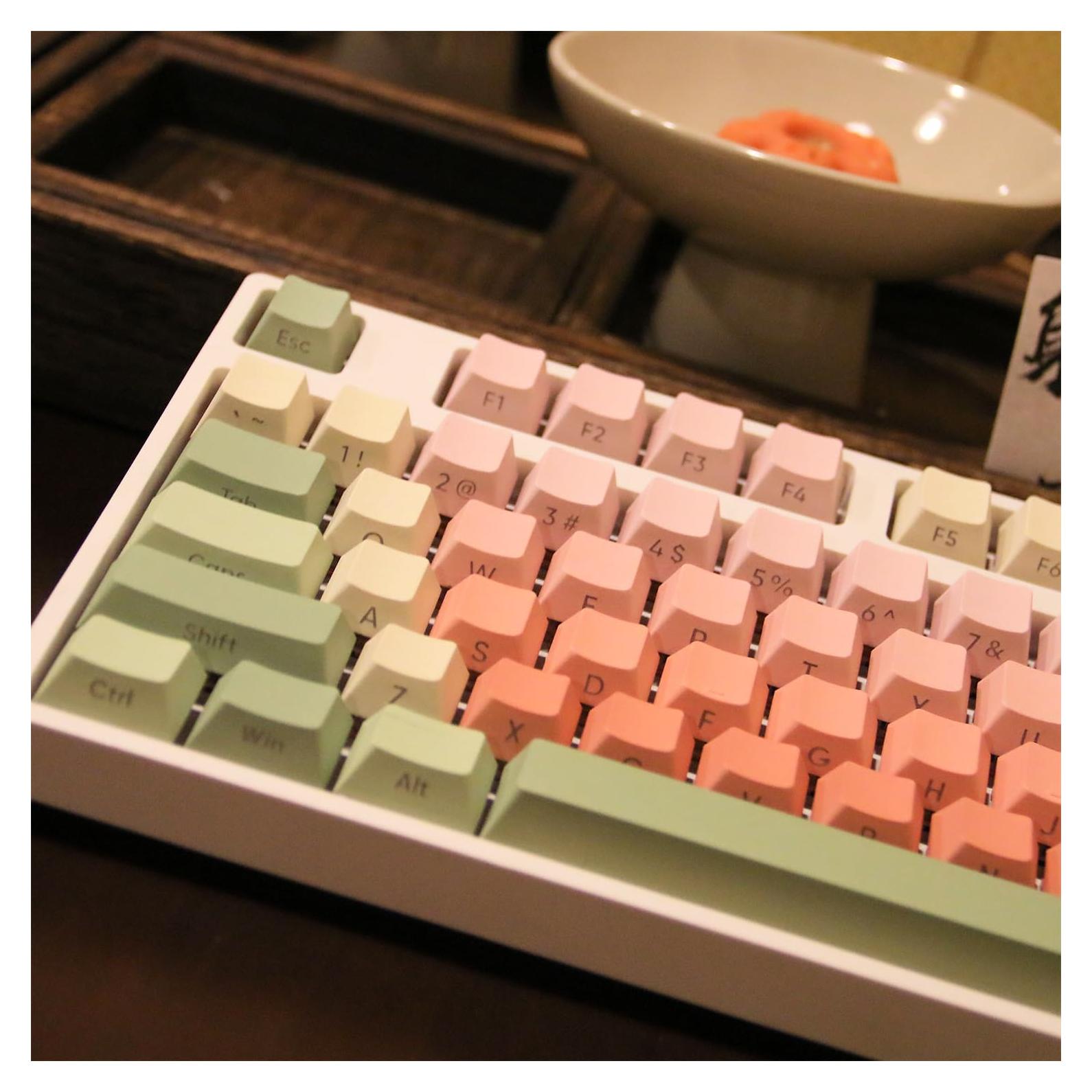 Juego de Teclas PBT 130 Claves TIMSEKER Rojo Verde Cherry