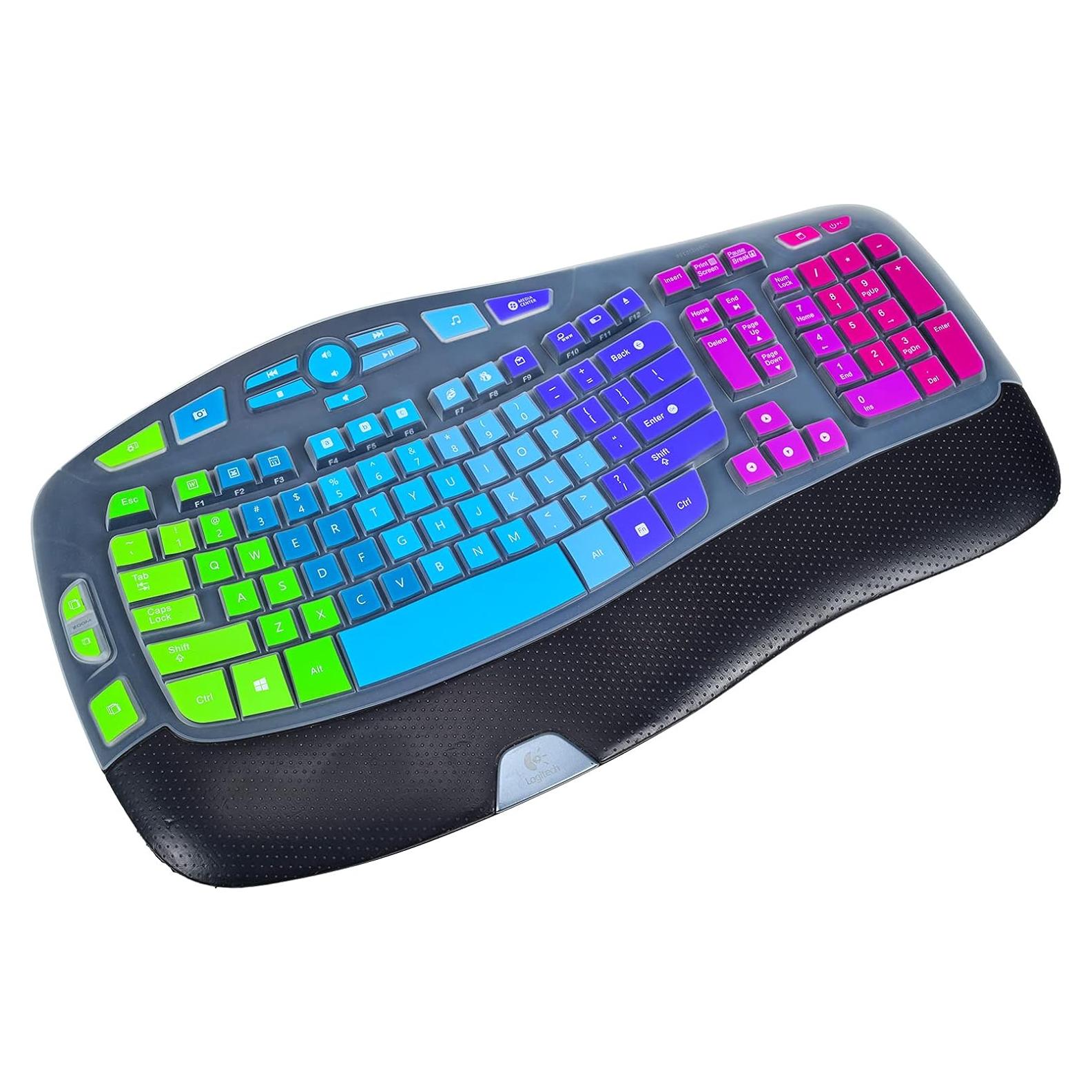 Cubierta de Teclado de Silicona iKammo para Logitech K350 MK550