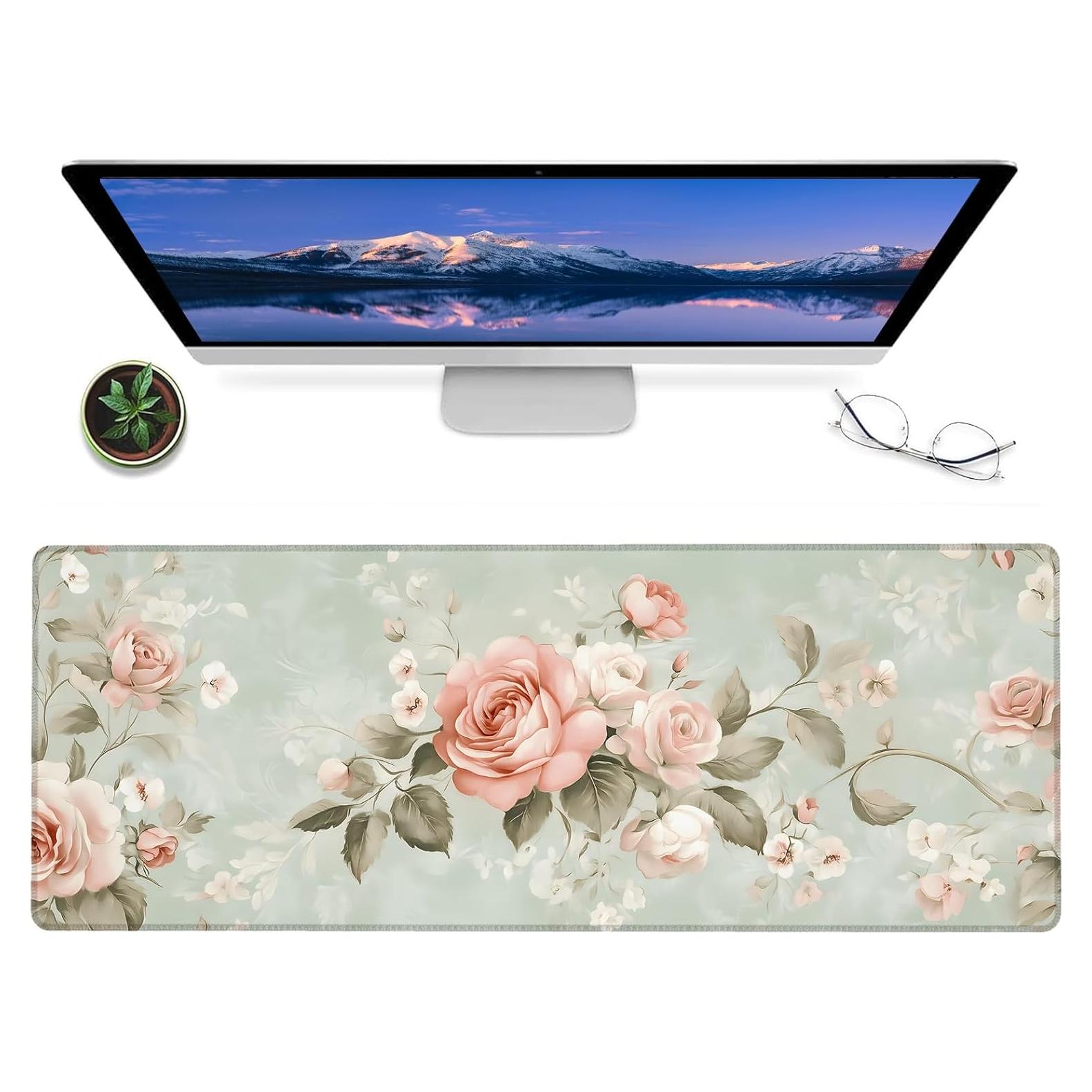 Alfombrilla de Ratón Antideslizante AINORI Rosa 30.48x80.01cm