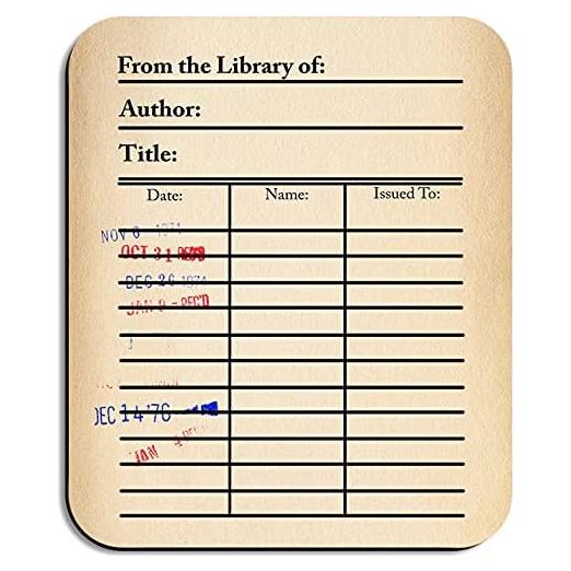 Alfombrilla de Ratón Universal Zone Tarjeta Biblioteca 23.5x19.1cm