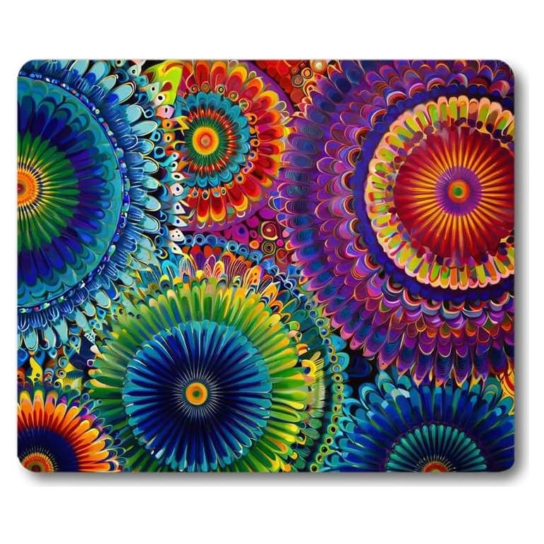 Alfombrilla de Ratón Wknoon Mandala Floral 24x20cm Antideslizante