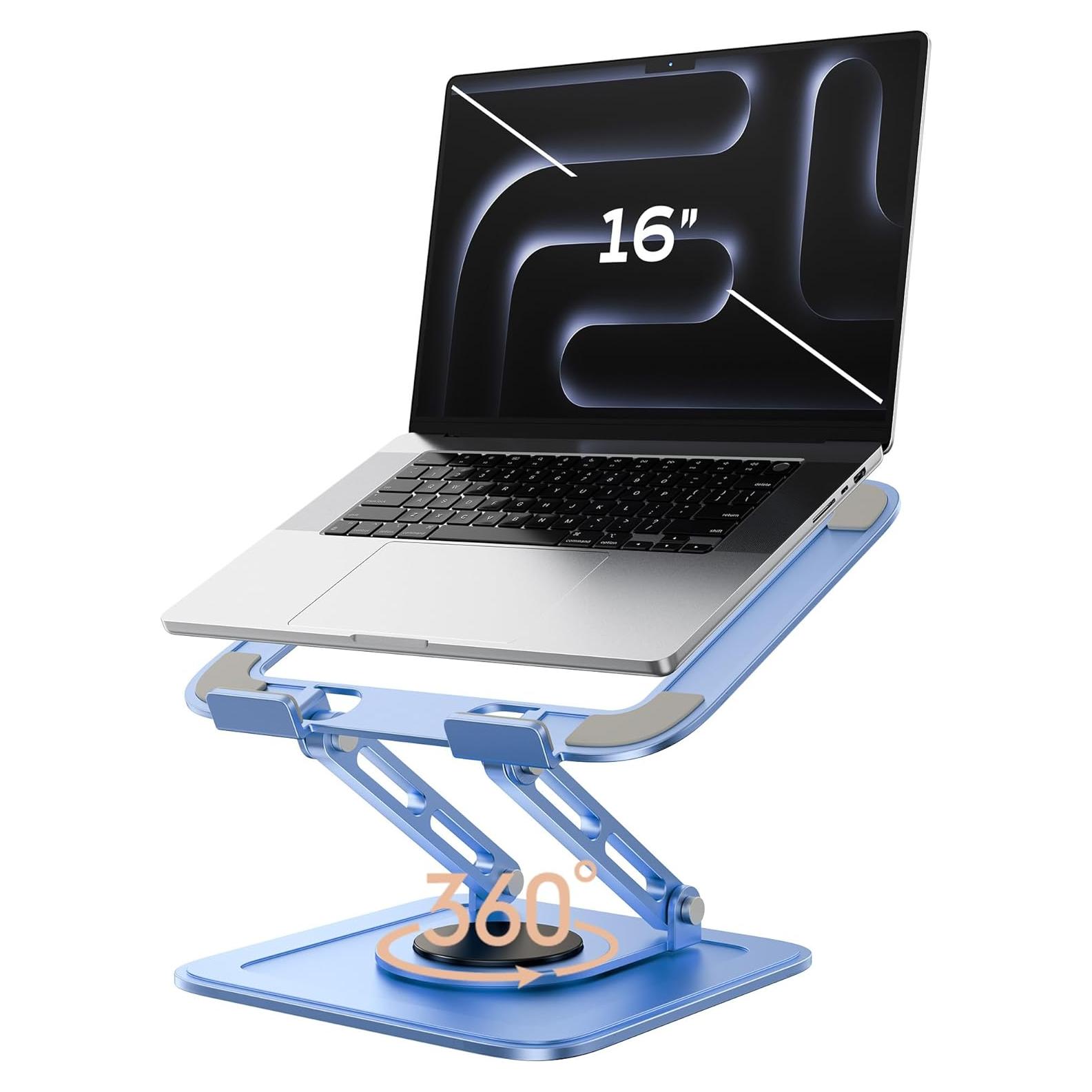 Soporte Ajustable para Laptop LOXP Ergonómico Plegable Azul