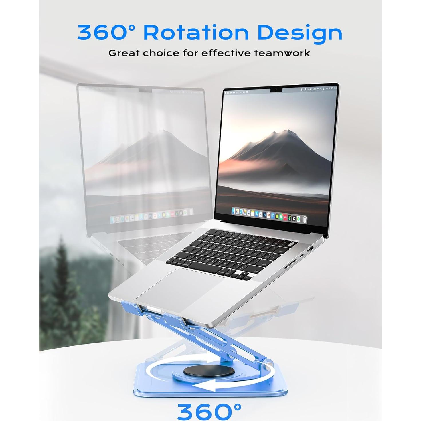 Soporte Ajustable para Laptop LOXP Ergonómico Plegable Azul